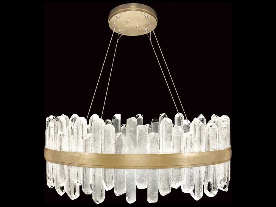 Fine Art Handcrafted Lighting Lior 40-Light Gold Glass LED Pendant