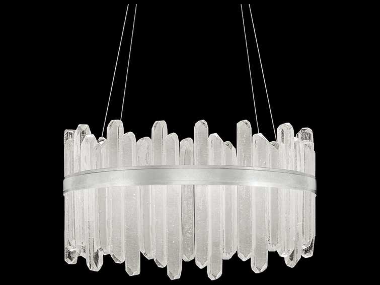 Fine Art Handcrafted Lighting Lior 40-Light Silver Glass LED Pendant