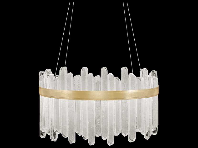 Fine Art Handcrafted Lighting Lior 40-Light Gold Glass LED Pendant