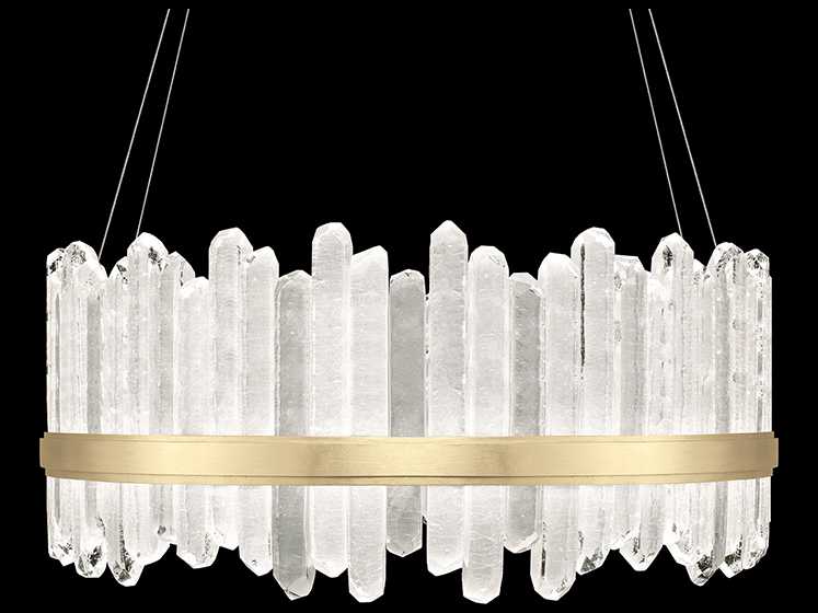 Fine Art Handcrafted Lighting Lior 48-Light Gold Glass LED Pendant