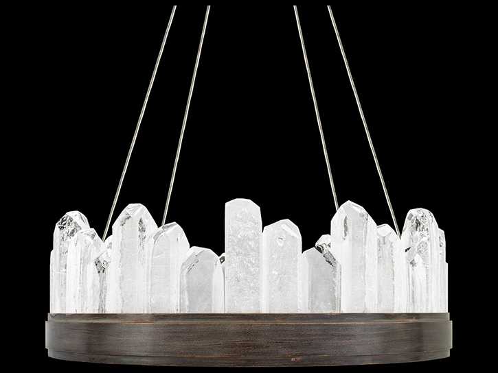 Fine Art Handcrafted Lighting Lior 12-Light Patinated Bronze Glass LED Pendant