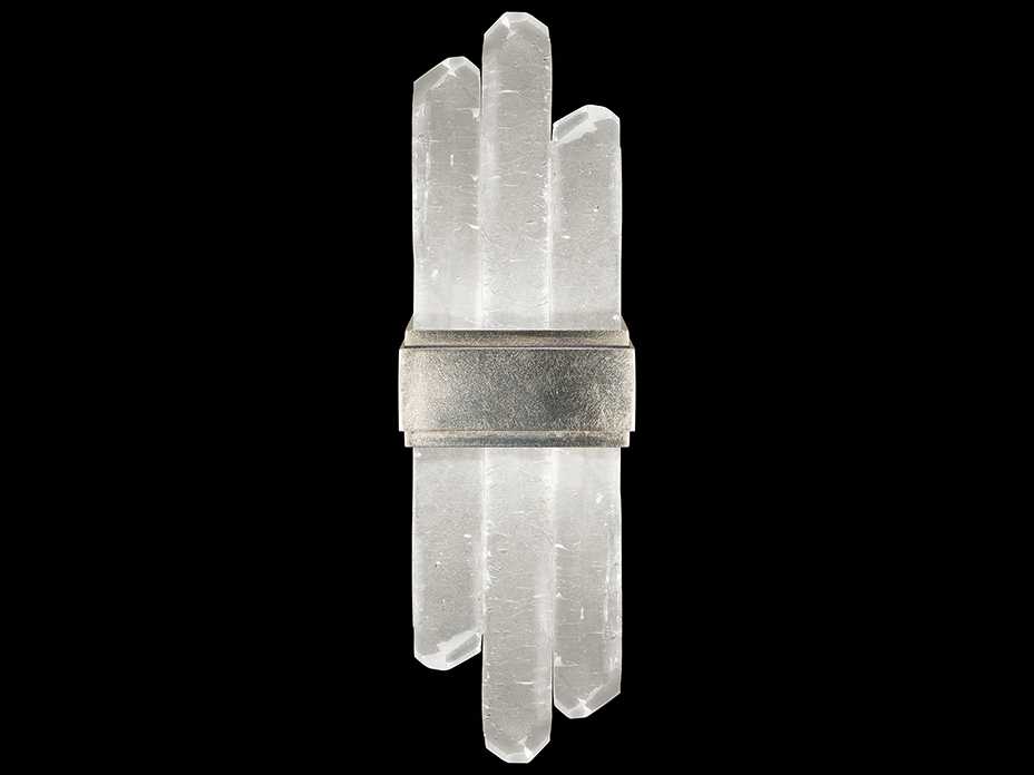 Fine Art Handcrafted Lighting Lior 2-Light Silver Leaf Glass LED Wall Sconce