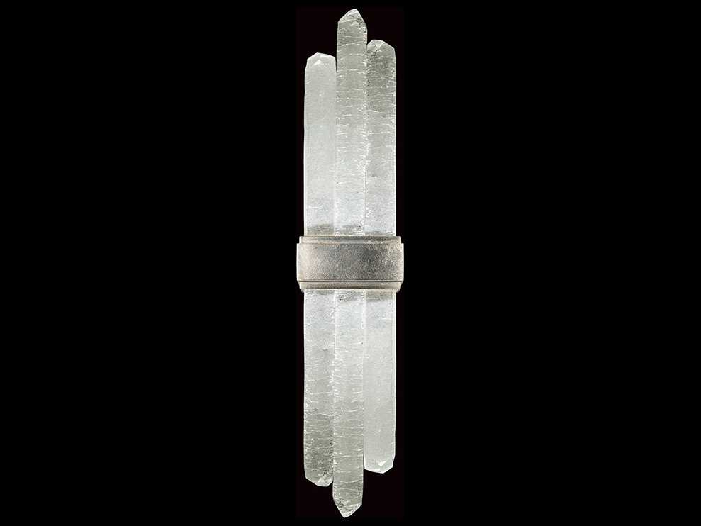 Fine Art Handcrafted Lighting Lior 2-Light Silver Leaf Glass LED Wall Sconce
