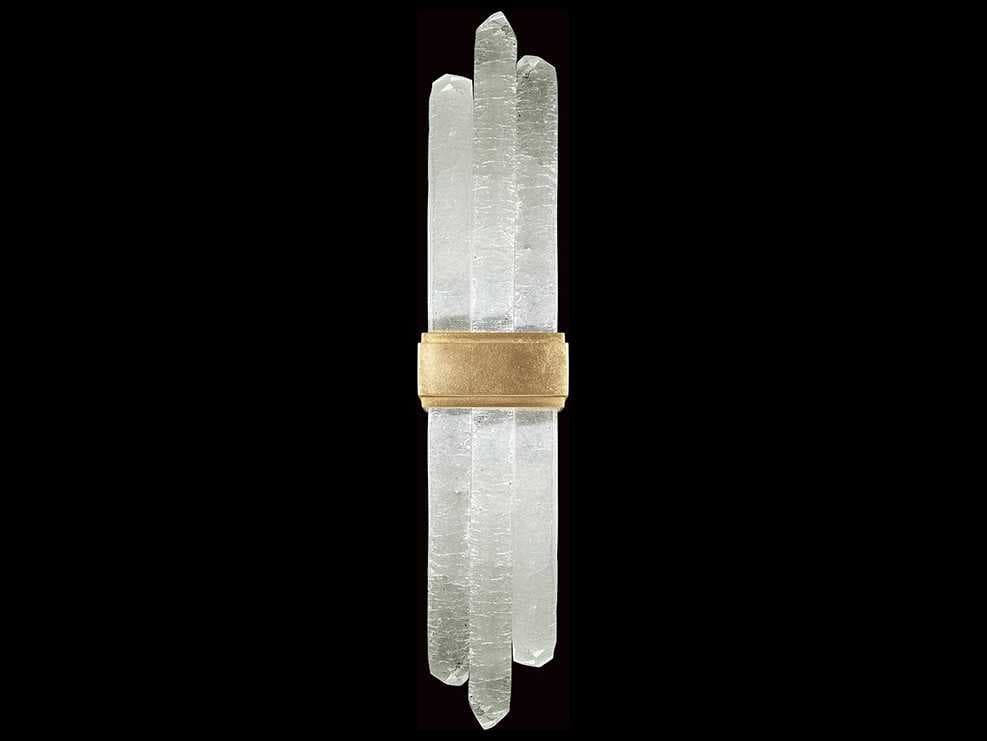 Fine Art Handcrafted Lighting Lior 2-Light Gold Leaf Glass LED Wall Sconce