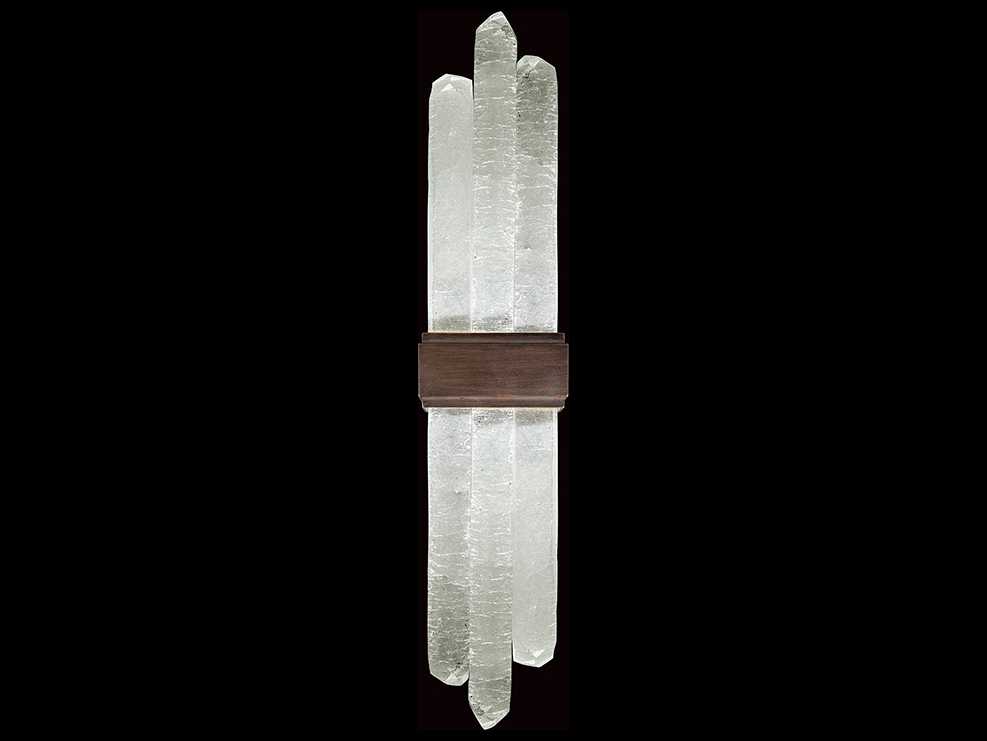 Fine Art Handcrafted Lighting Lior 2-Light Patinated Bronze Glass LED Wall Sconce