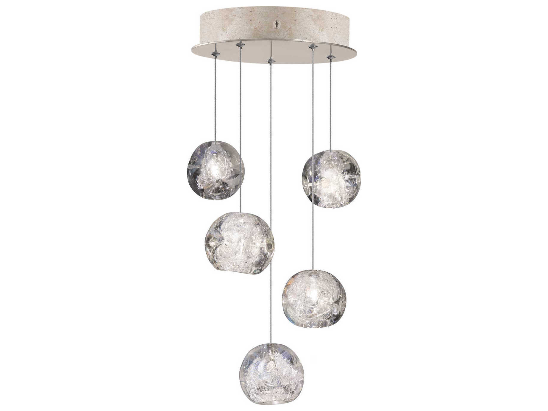 Fine Art Handcrafted Lighting Natural Inspirations 5-Light Gold Glass LED Mini Pendant