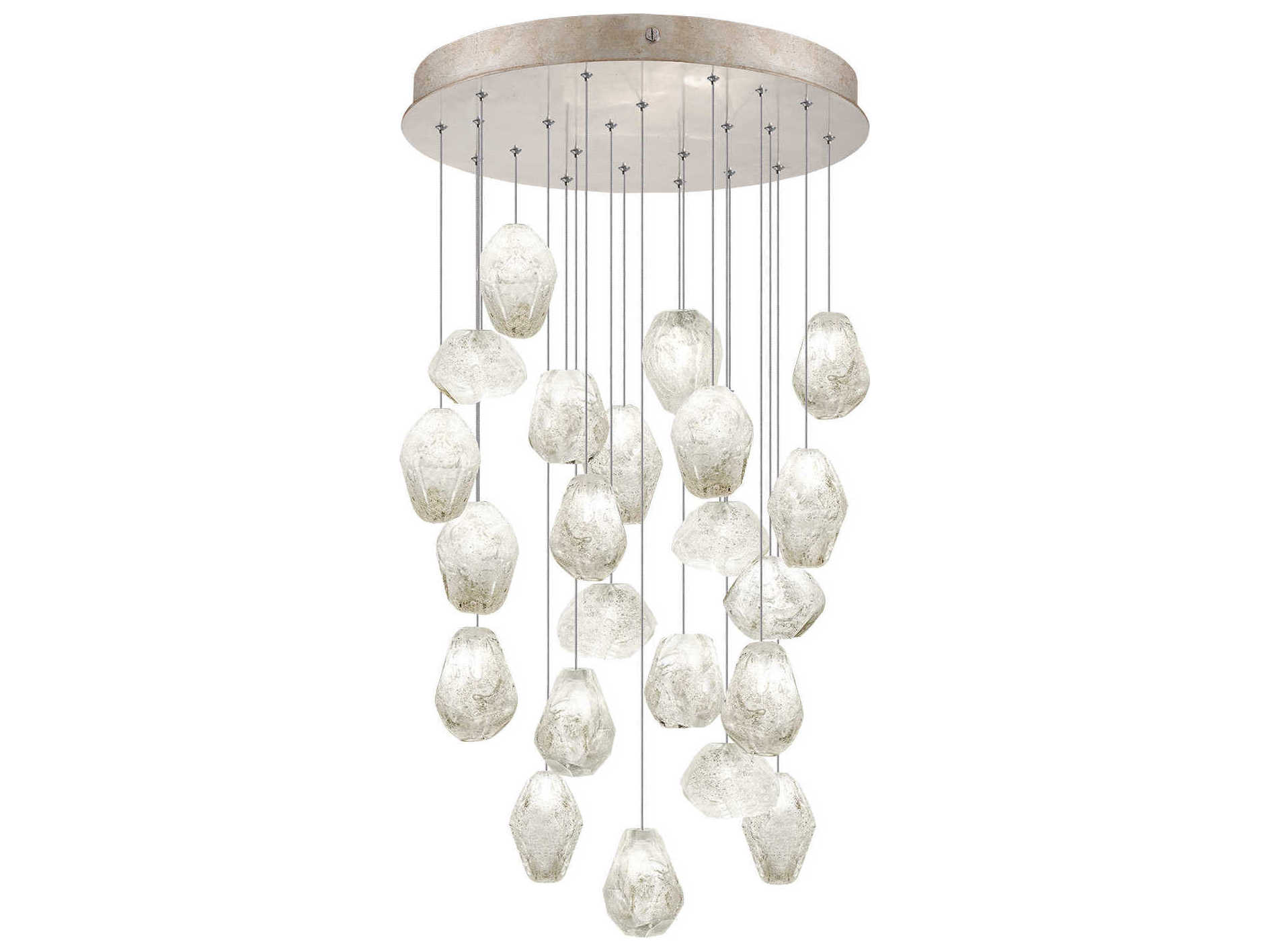 Fine Art Handcrafted Lighting Natural Inspirations 22-Light Gold Glass LED Pendant