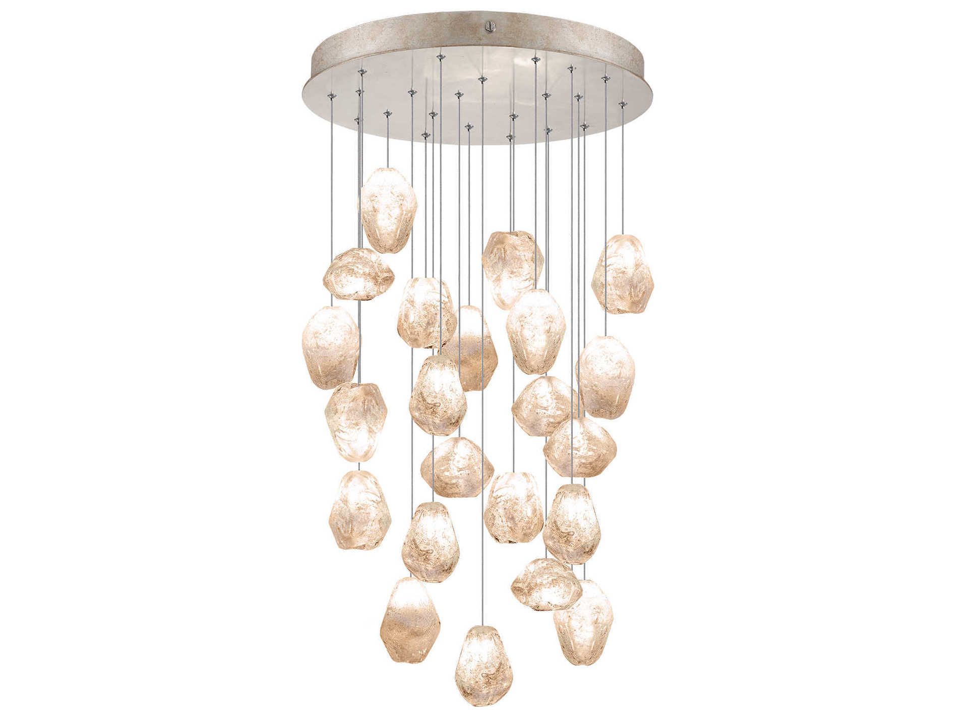 Fine Art Handcrafted Lighting Natural Inspirations 22-Light Gold Glass LED Pendant