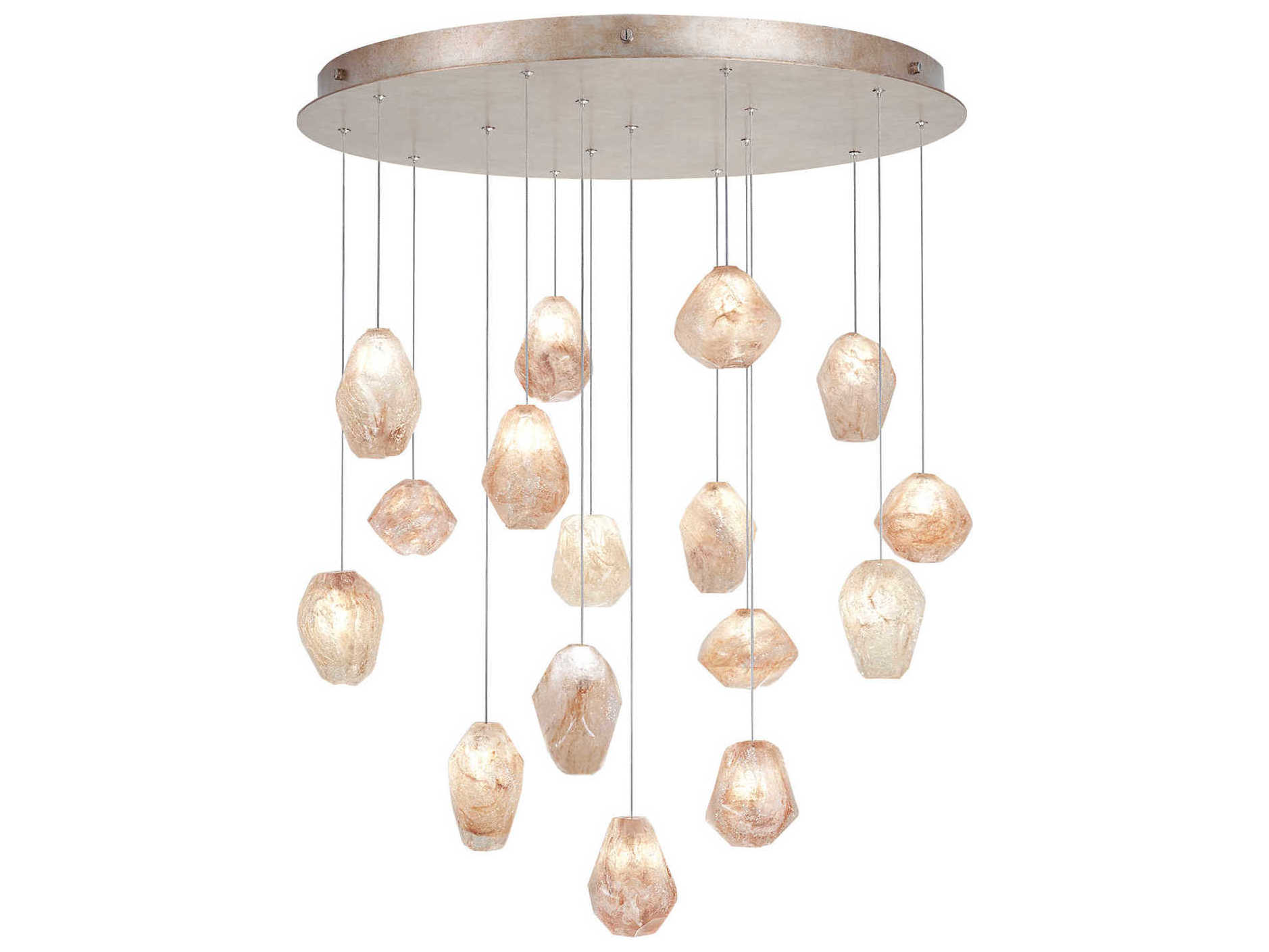Fine Art Handcrafted Lighting Natural Inspirations 16-Light Gold Glass LED Pendant