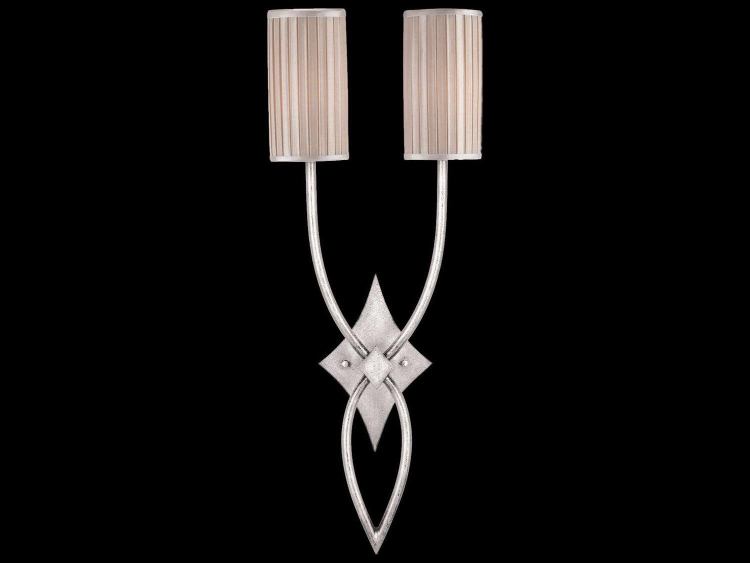 Fine Art Handcrafted Lighting Allegretto Silver Wall Sconce