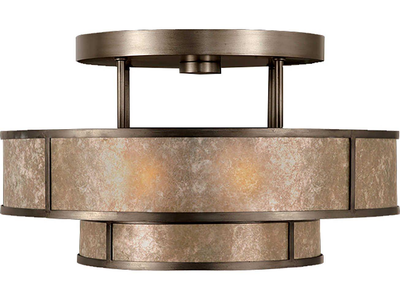 Fine Art Handcrafted Lighting Singapore Moderne Bronze Drum Semi Flush Mount