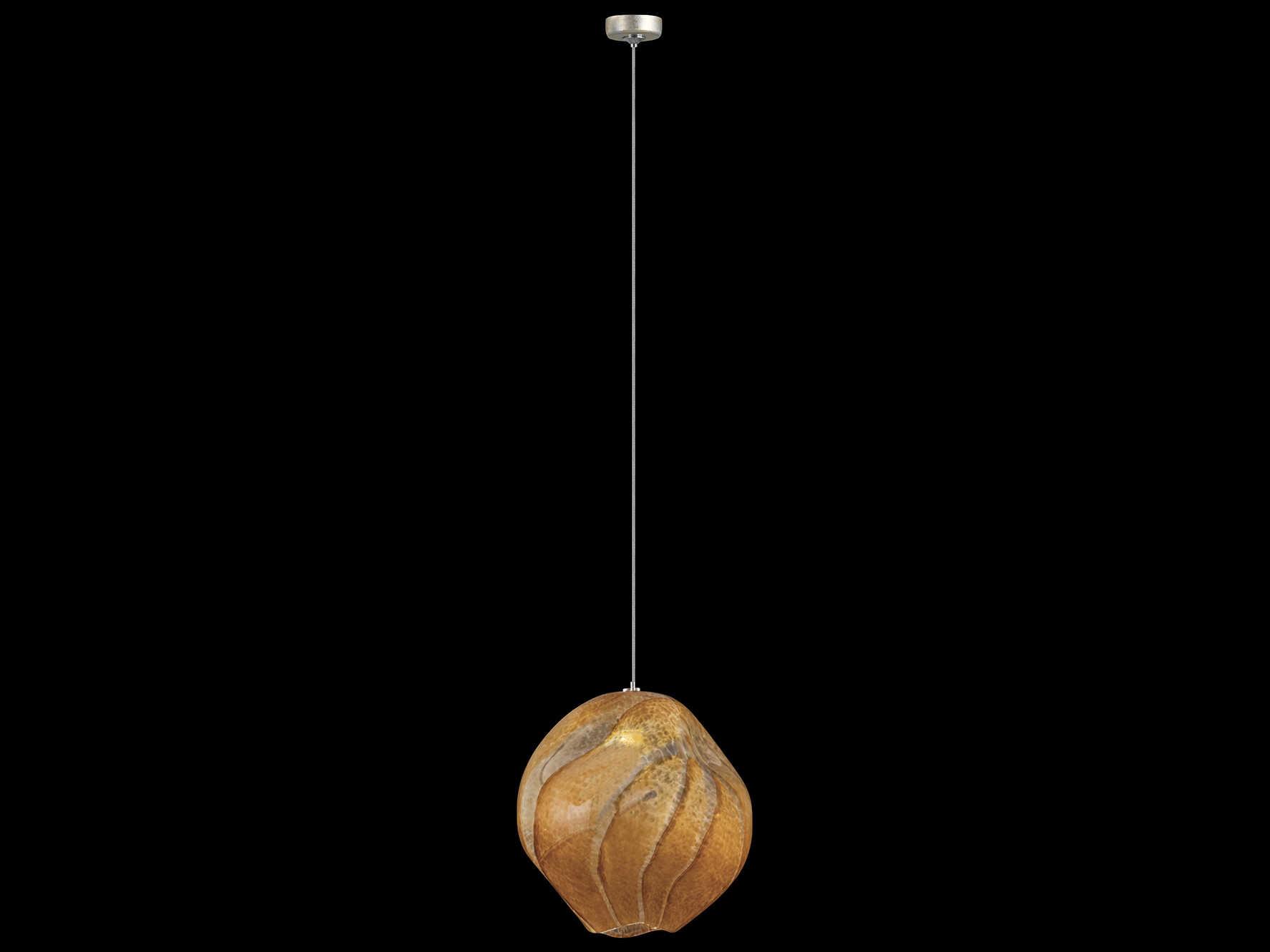 Fine Art Handcrafted Lighting Vesta 1-Light Gold Glass LED Globe Mini Pendant