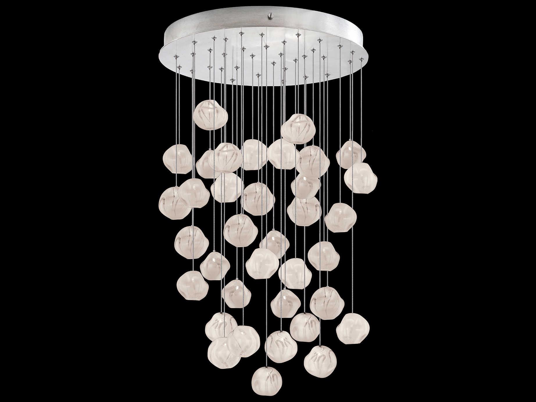 Fine Art Handcrafted Lighting Vesta 36-Light Silver Glass LED Globe Pendant