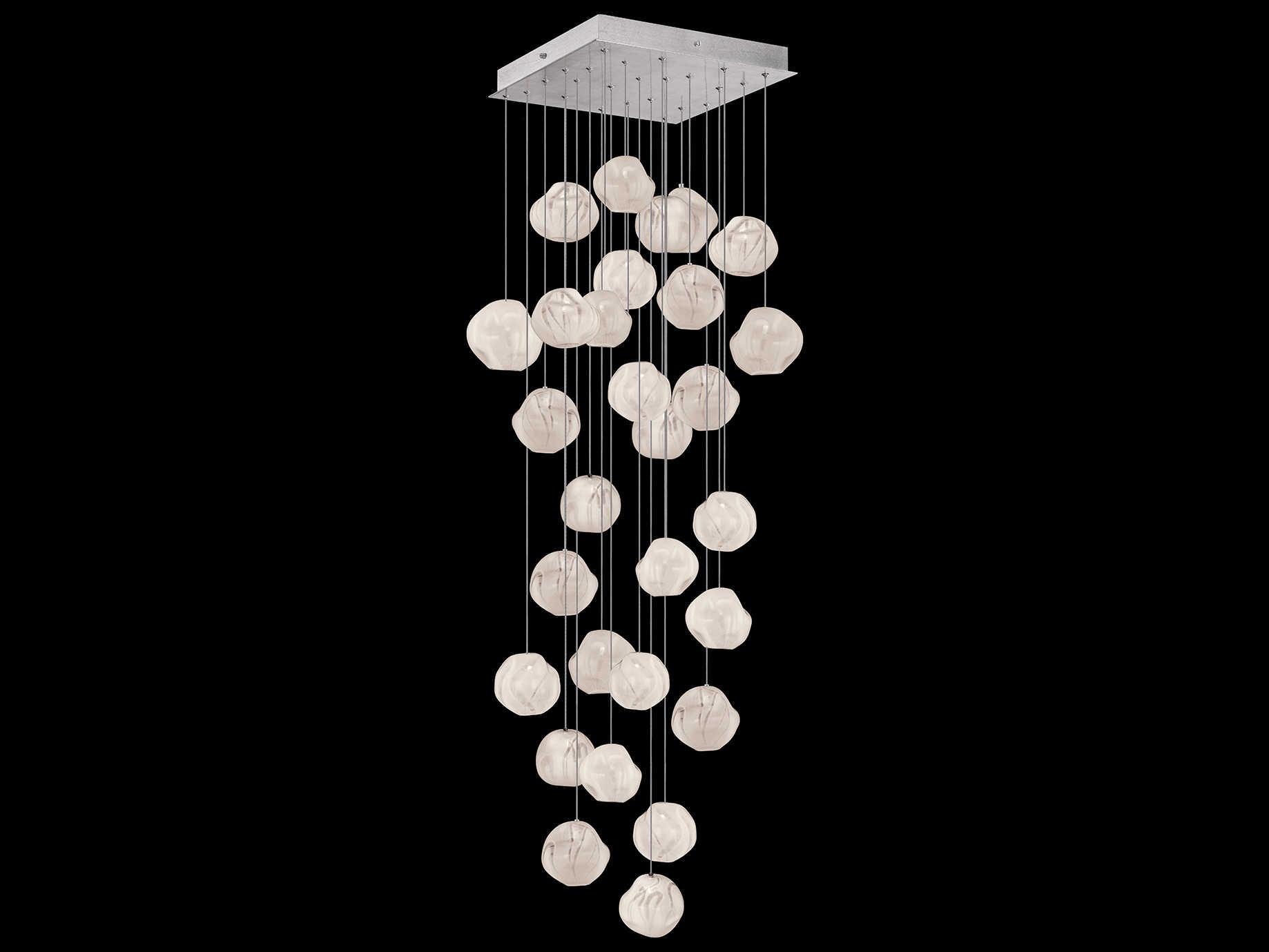 Fine Art Handcrafted Lighting Vesta 30-Light Silver Glass LED Globe Pendant