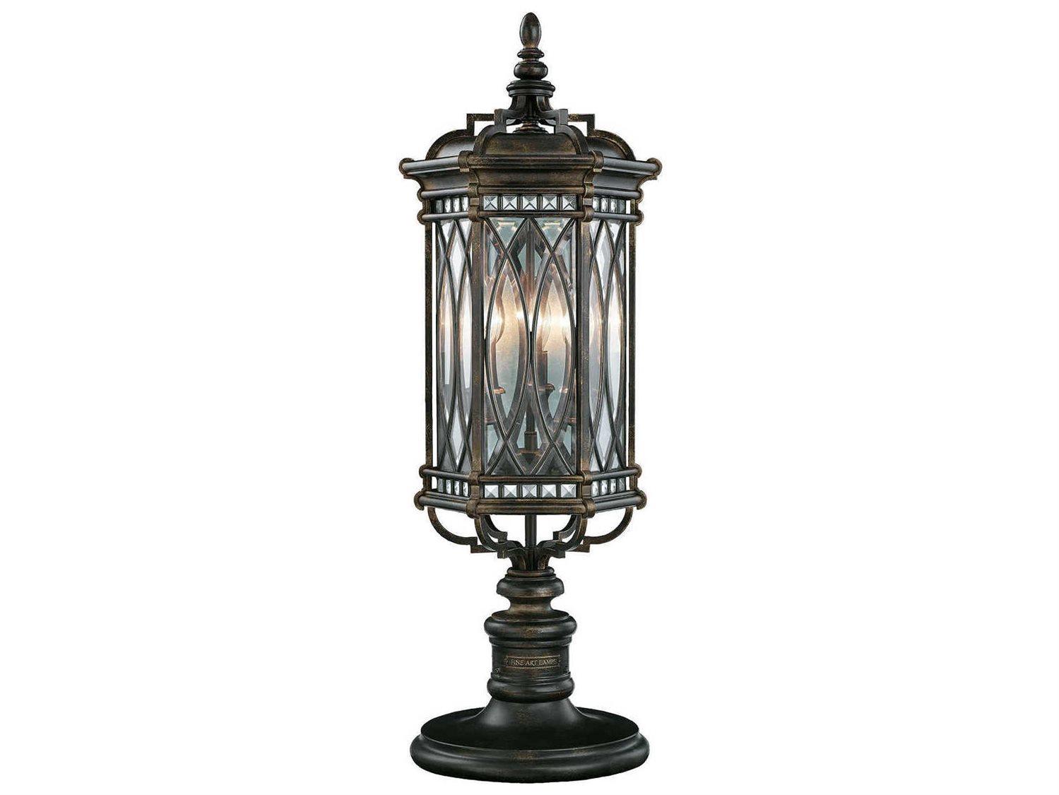 Fine Art Handcrafted Lighting Warwickshire 3 - Light Outdoor Post Light