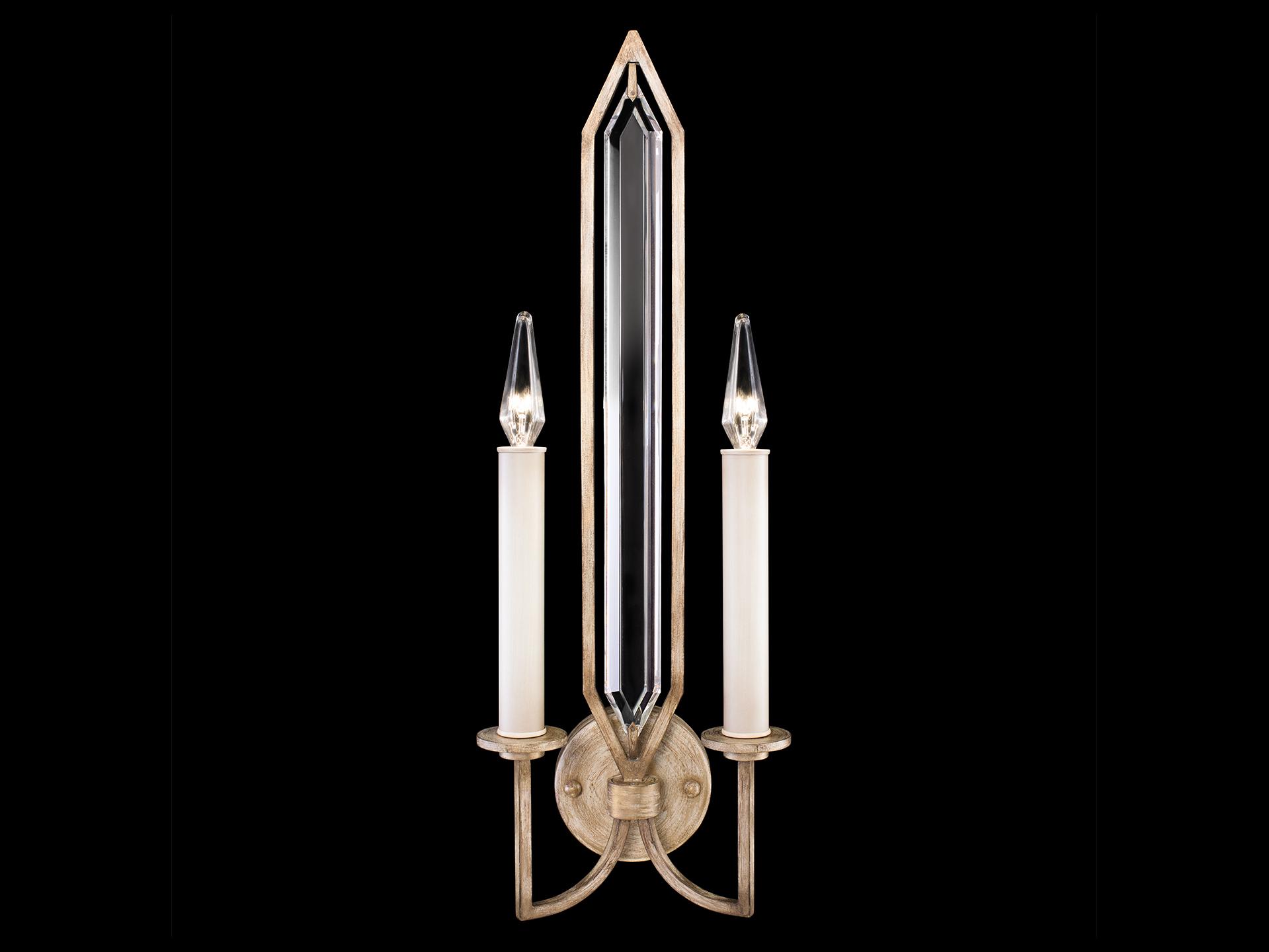 Fine Art Handcrafted Lighting Westminster 2-Light Antique Gold Crystal Wall Sconce