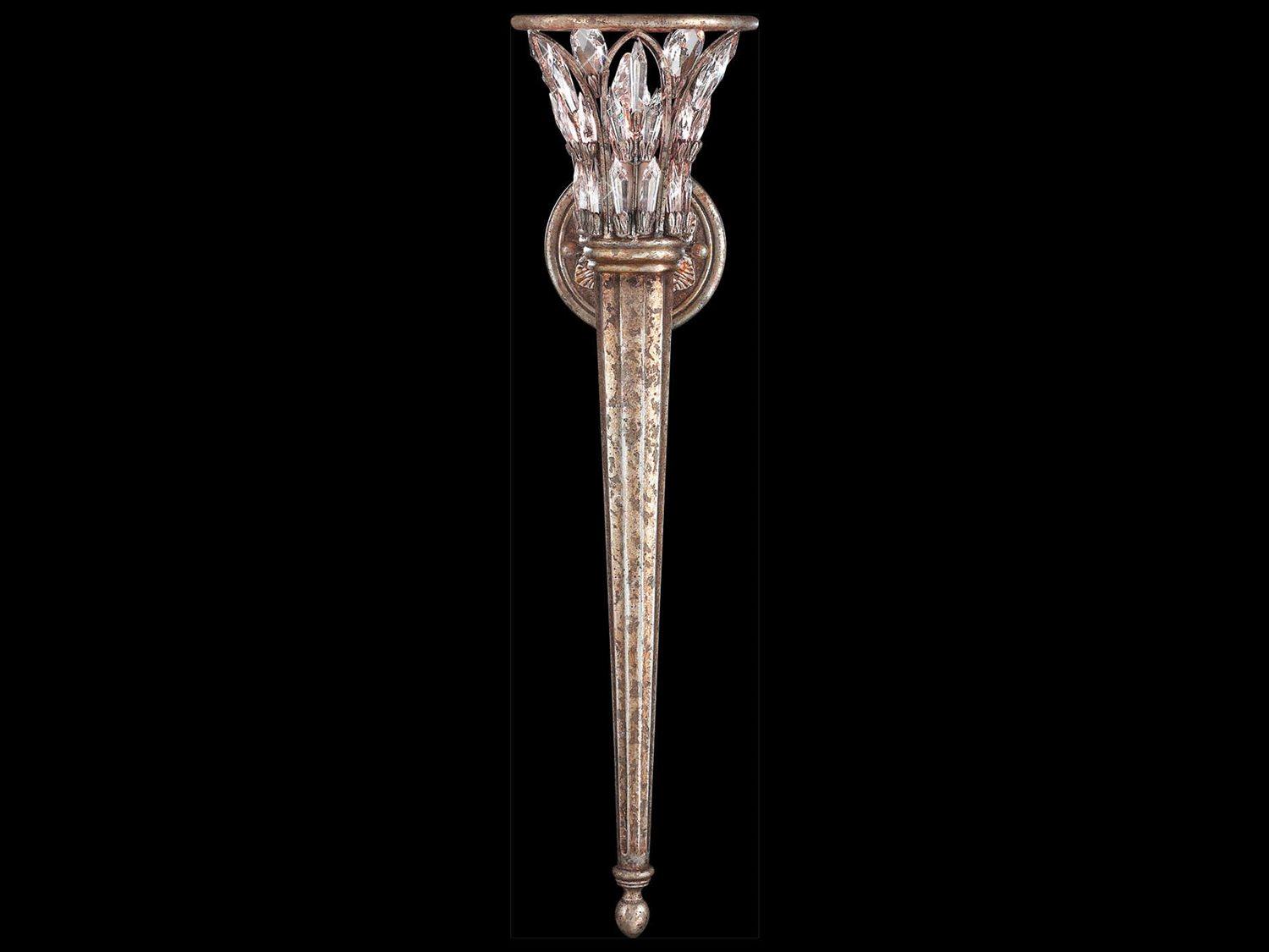 Fine Art Handcrafted Lighting Winter Palace Silver Crystal Wall Sconce