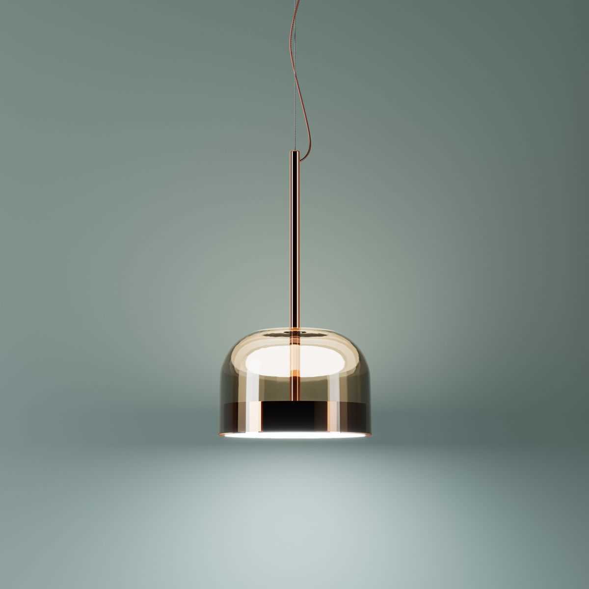 Fontana Arte Equatore Copper Glass LED Dome Pendant