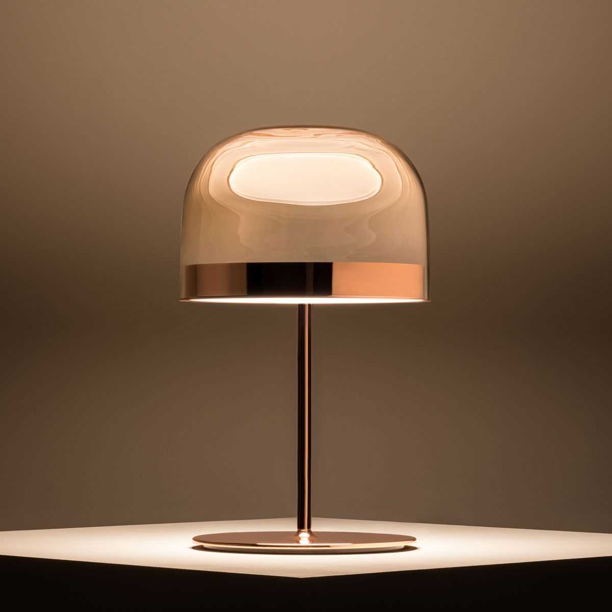 Fontana Arte Equatore Copper Glass LED Table Lamp