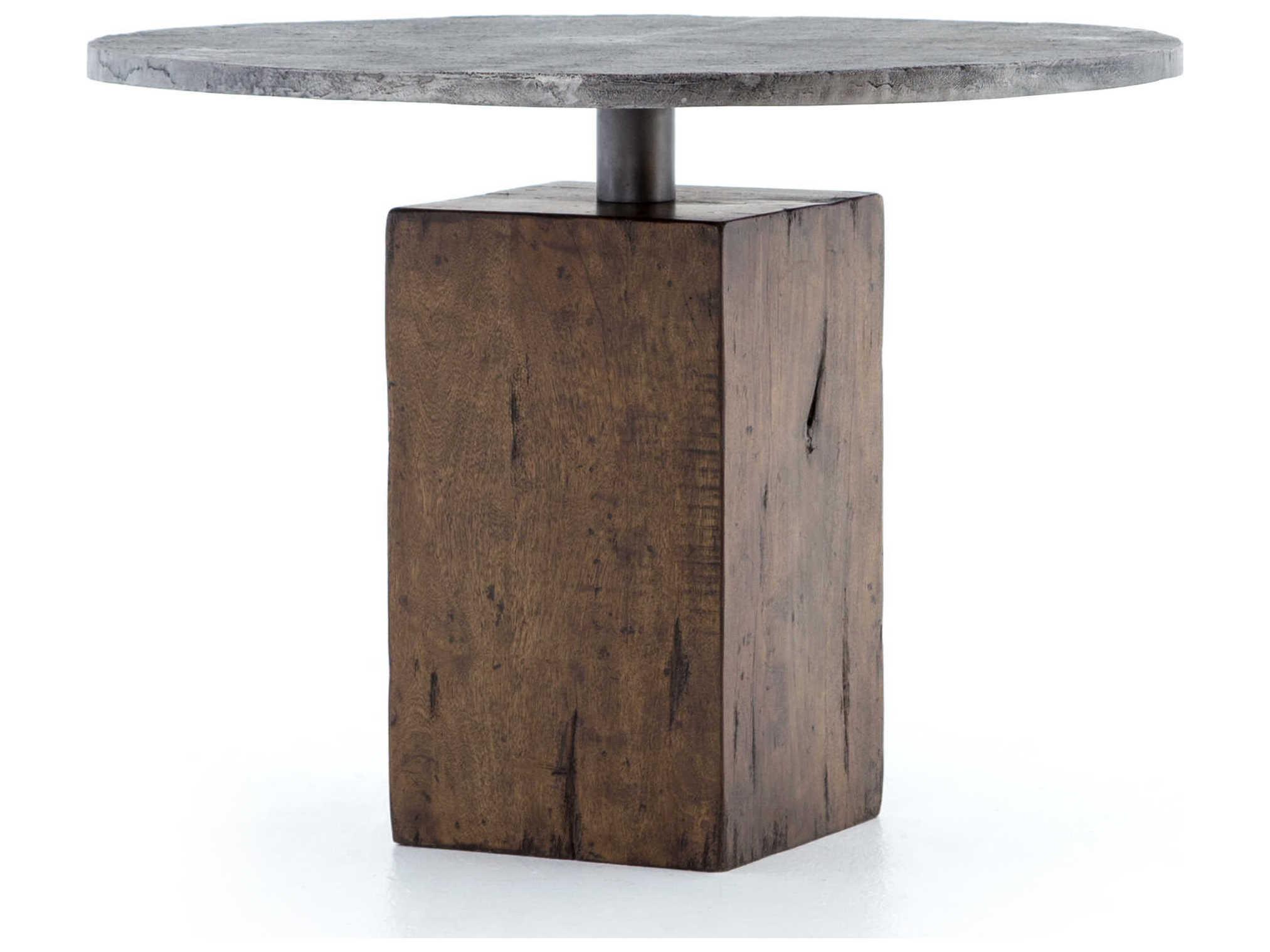 Luxecor Globetrotter Boomer Round Tanner Brown Light Gunmetal Dining Table