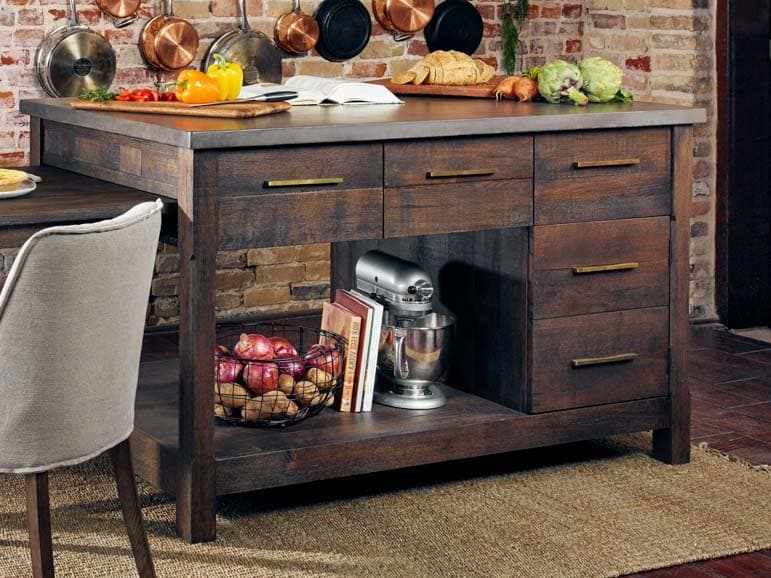 Luxecor Globetrotter Wood Rubbed Black Oak Bar Cart