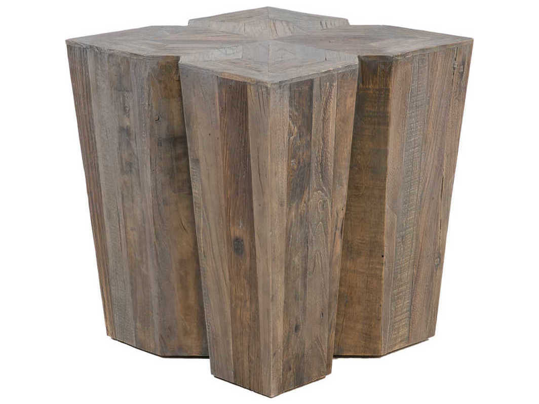 Gabby Arthur Square Wood Vintage Gray Elm End Table