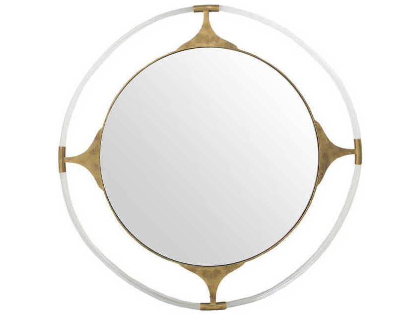 Gabby Callisto Gilded Gold & Clear Acrylic Round Wall Mirror