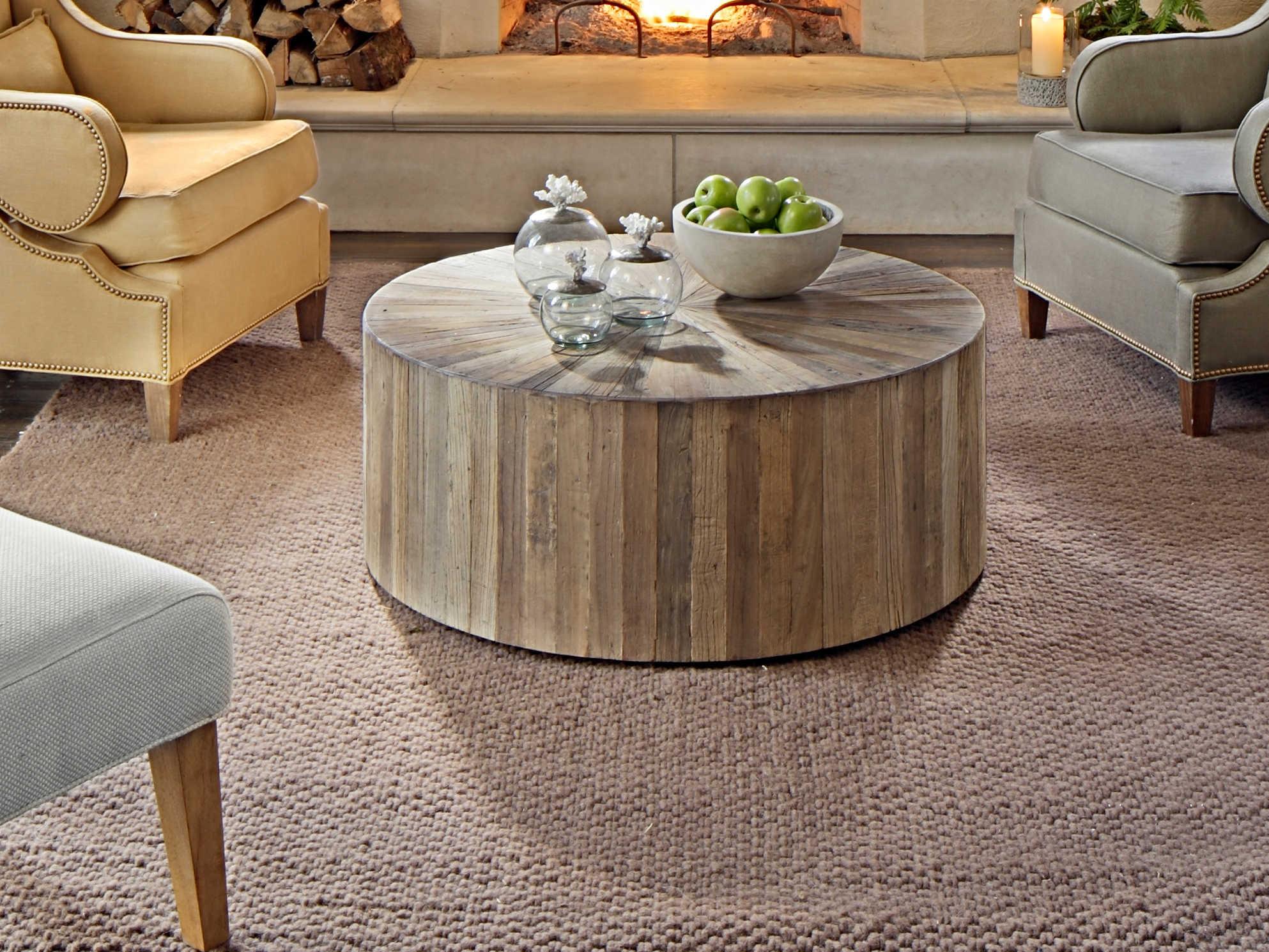 Gabby Cyrano Natural Elm 39" Round Wood Coffee Table