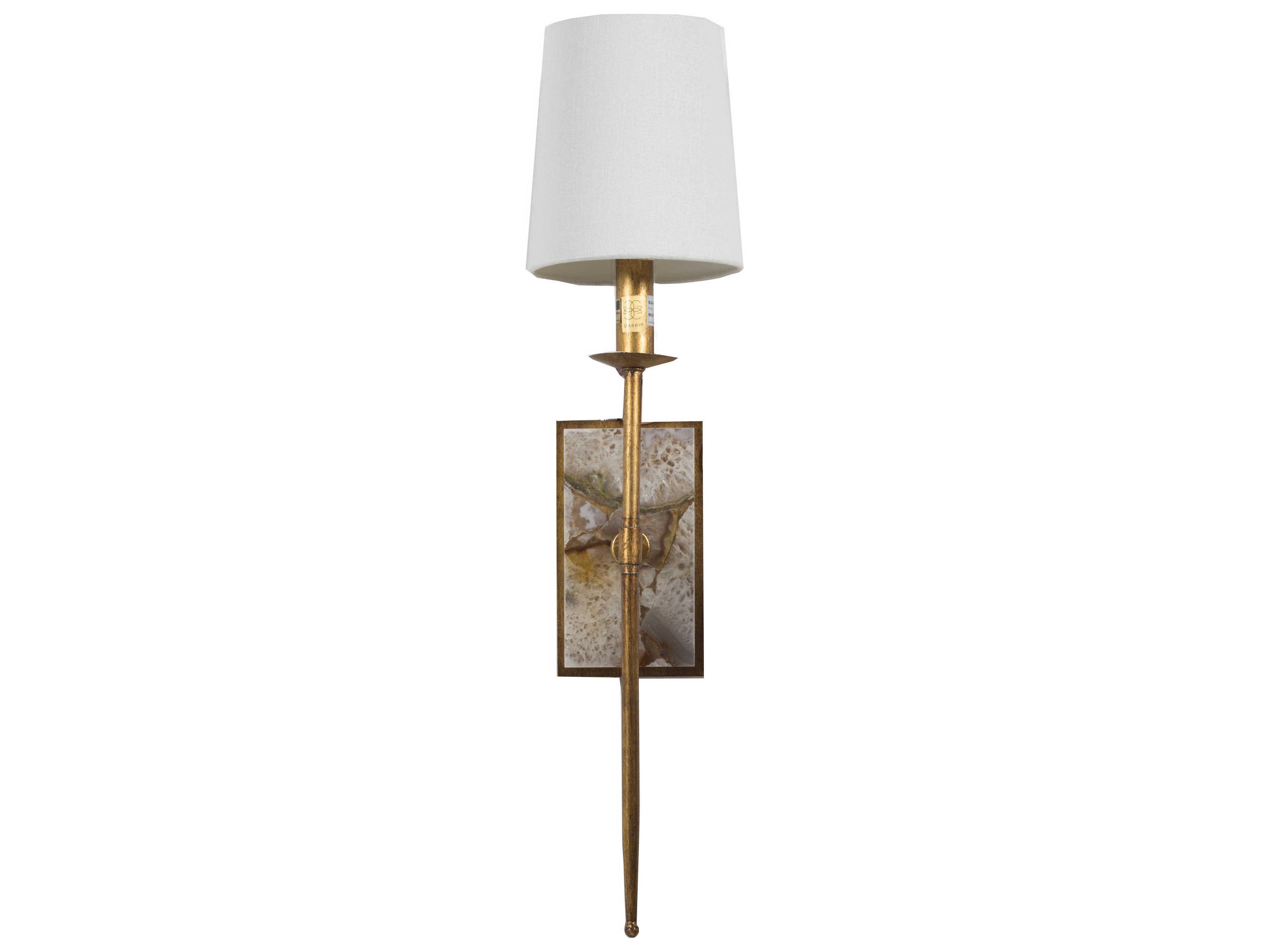 Gabby Garnet 1-Light Gilded Gold Wall Sconce