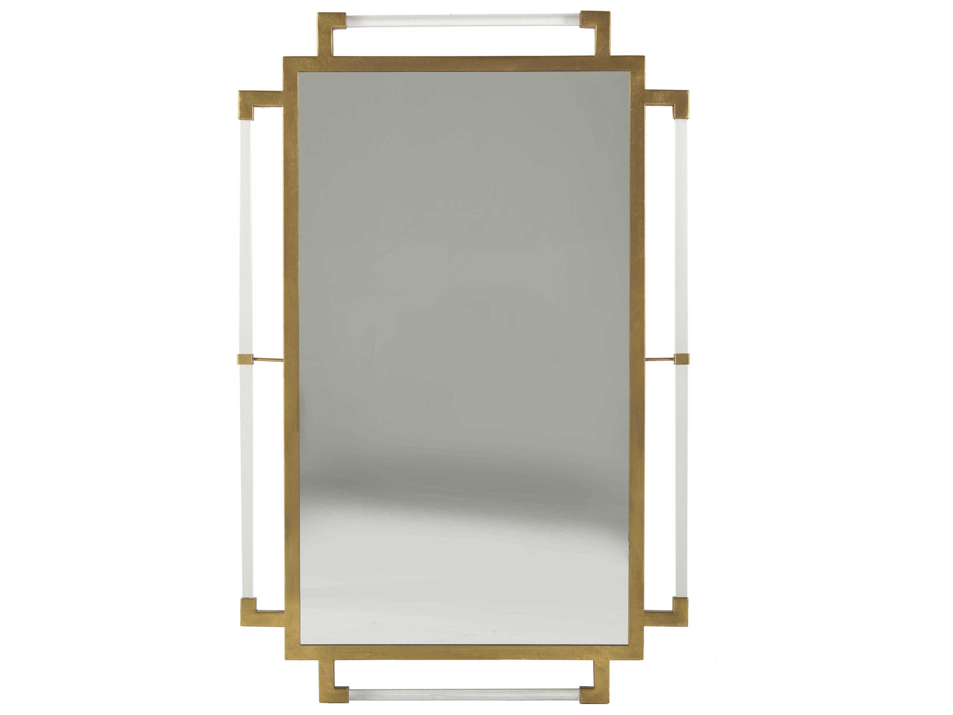 Gabby Huxley Antique Gold & Clear Acrylic Rectangular Wall Mirror