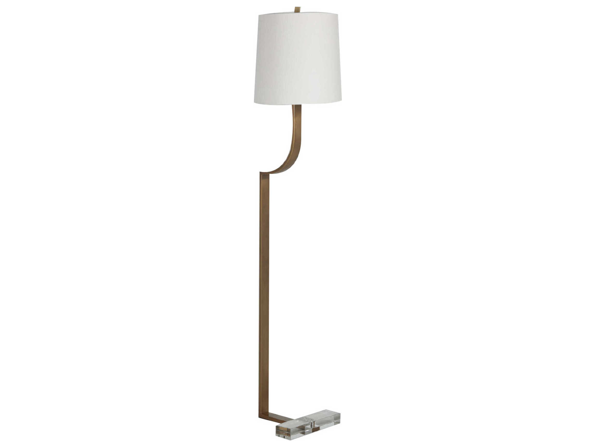 Gabby Jayden Antique Brass Clear Floor Lamp