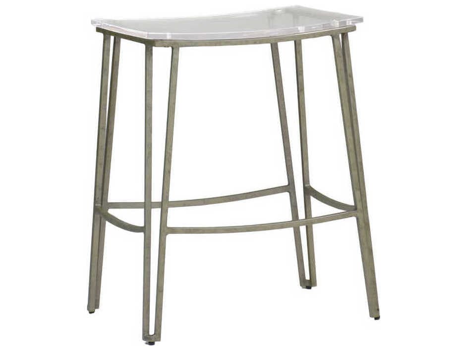 Gabby Pierce Clear Acrylic & Antique Silver Counter Stool