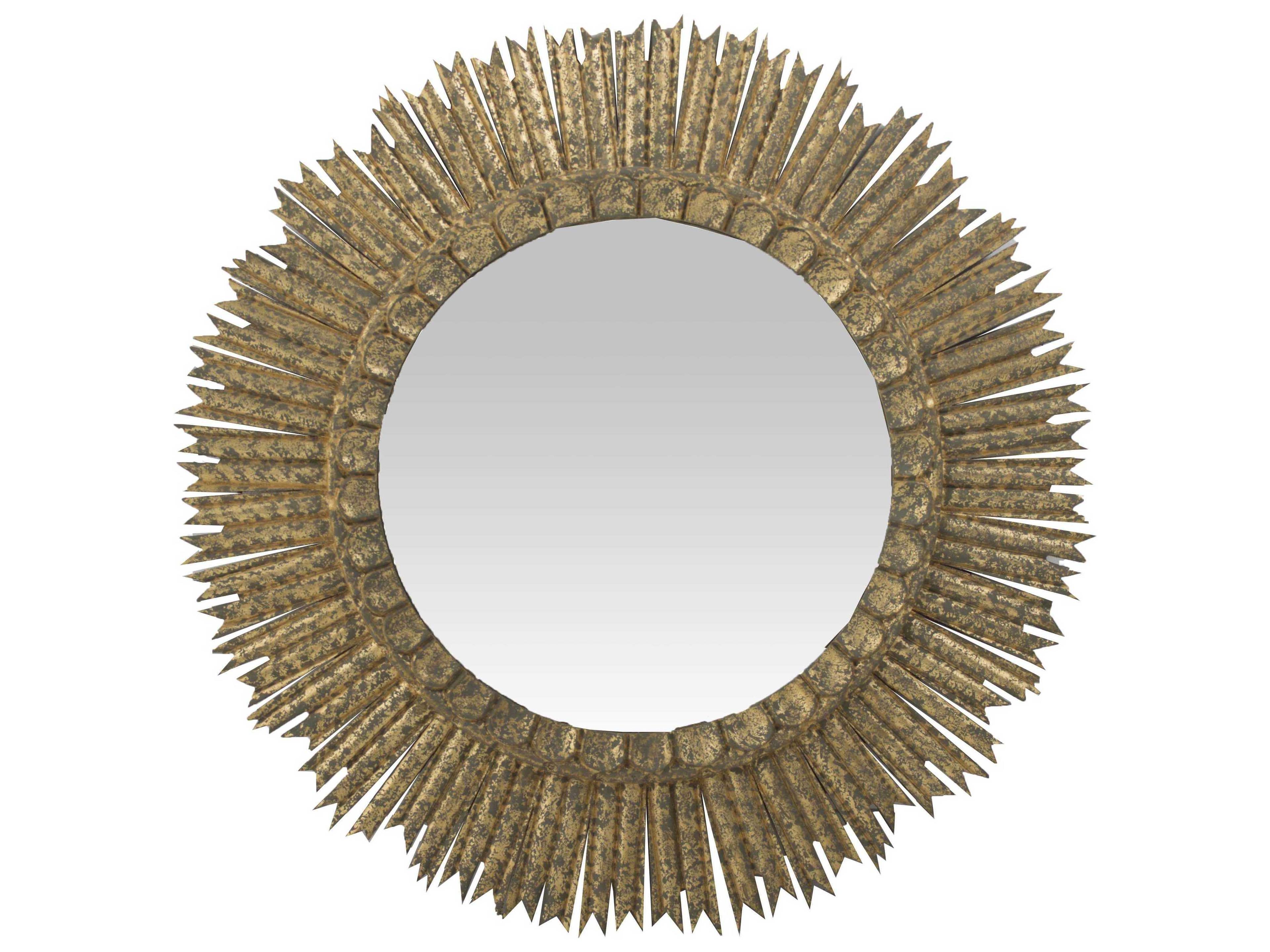 Gabby Ramona Antique Textured Gold Wall Mirror