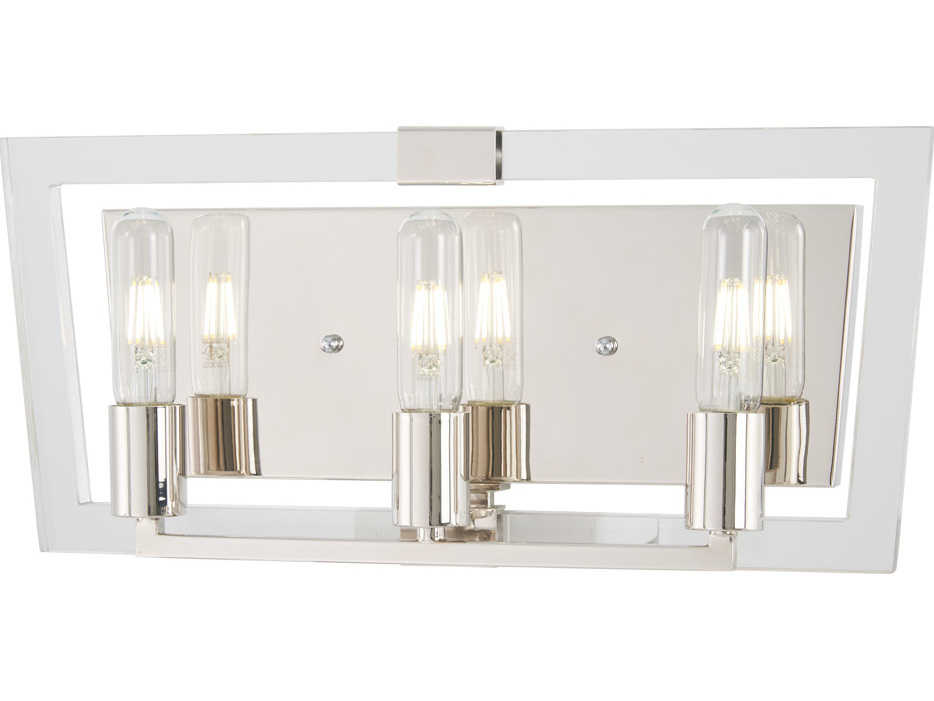 George Kovacs Crystal Chrome 3-Light Polished Nickel Vanity Light