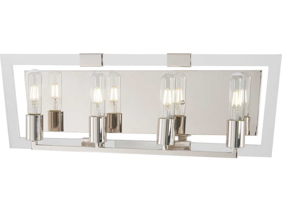 George Kovacs Crystal Chrome 4-Light Polished Nickel Vanity Light