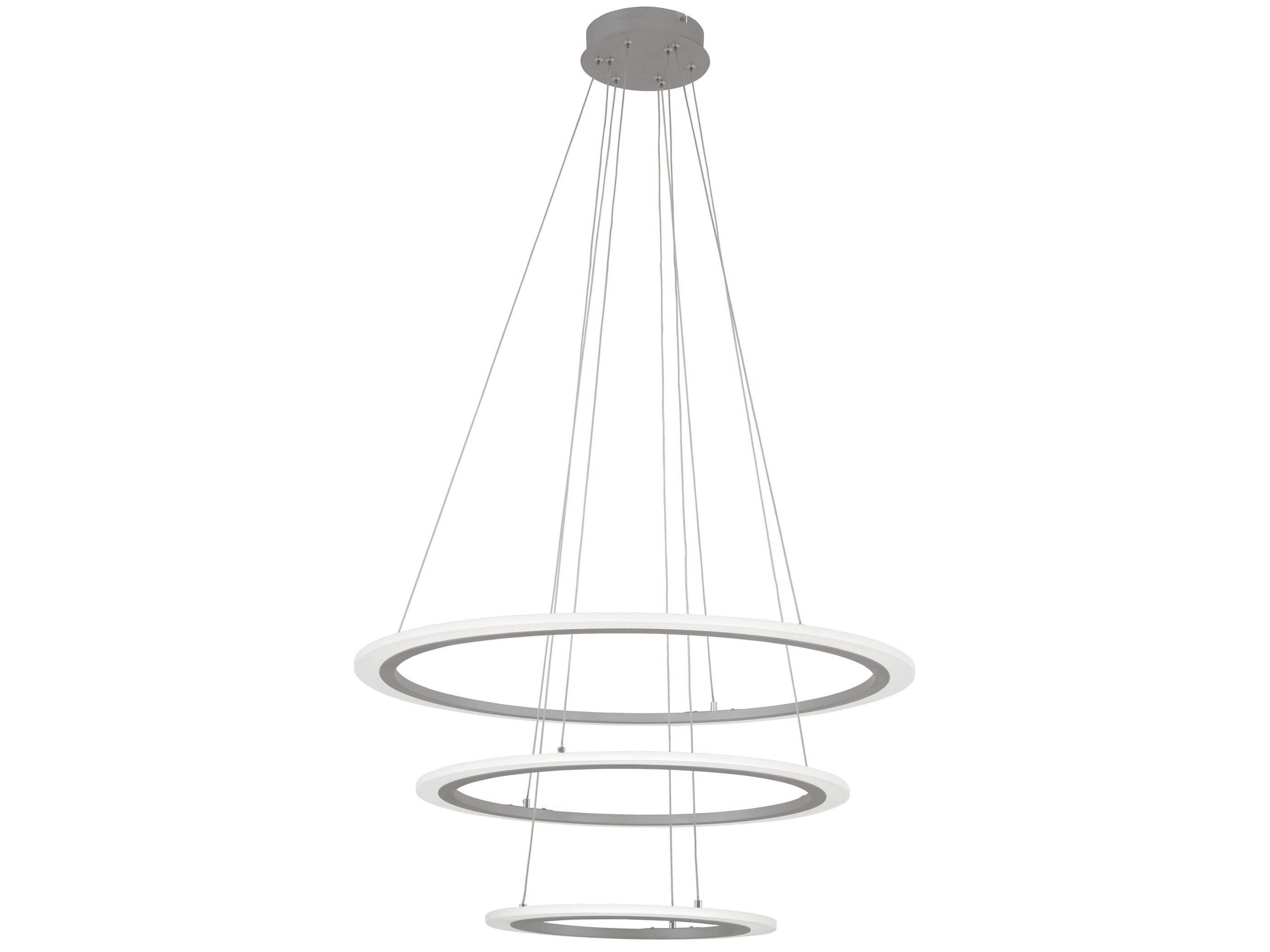 George Kovacs Discovery 1-Light Silver LED Linear Round Pendant