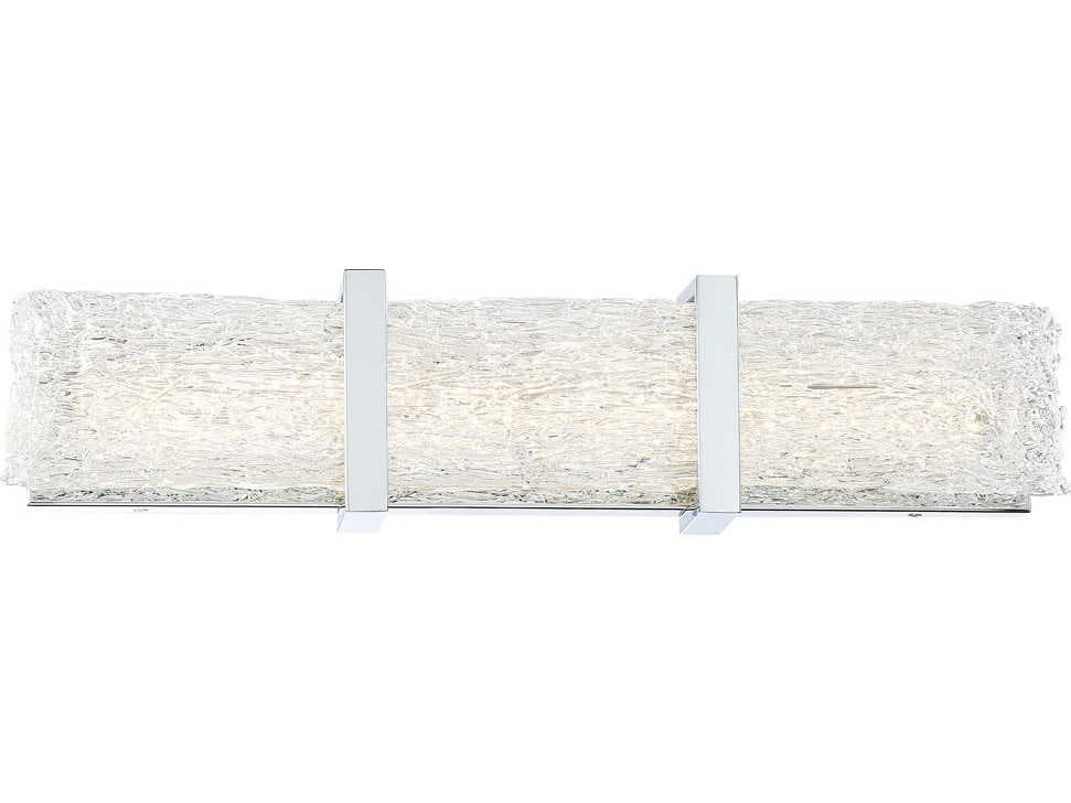 George Kovacs Forest Ice Ii 1-Light Chrome Glass LED Vanity Light