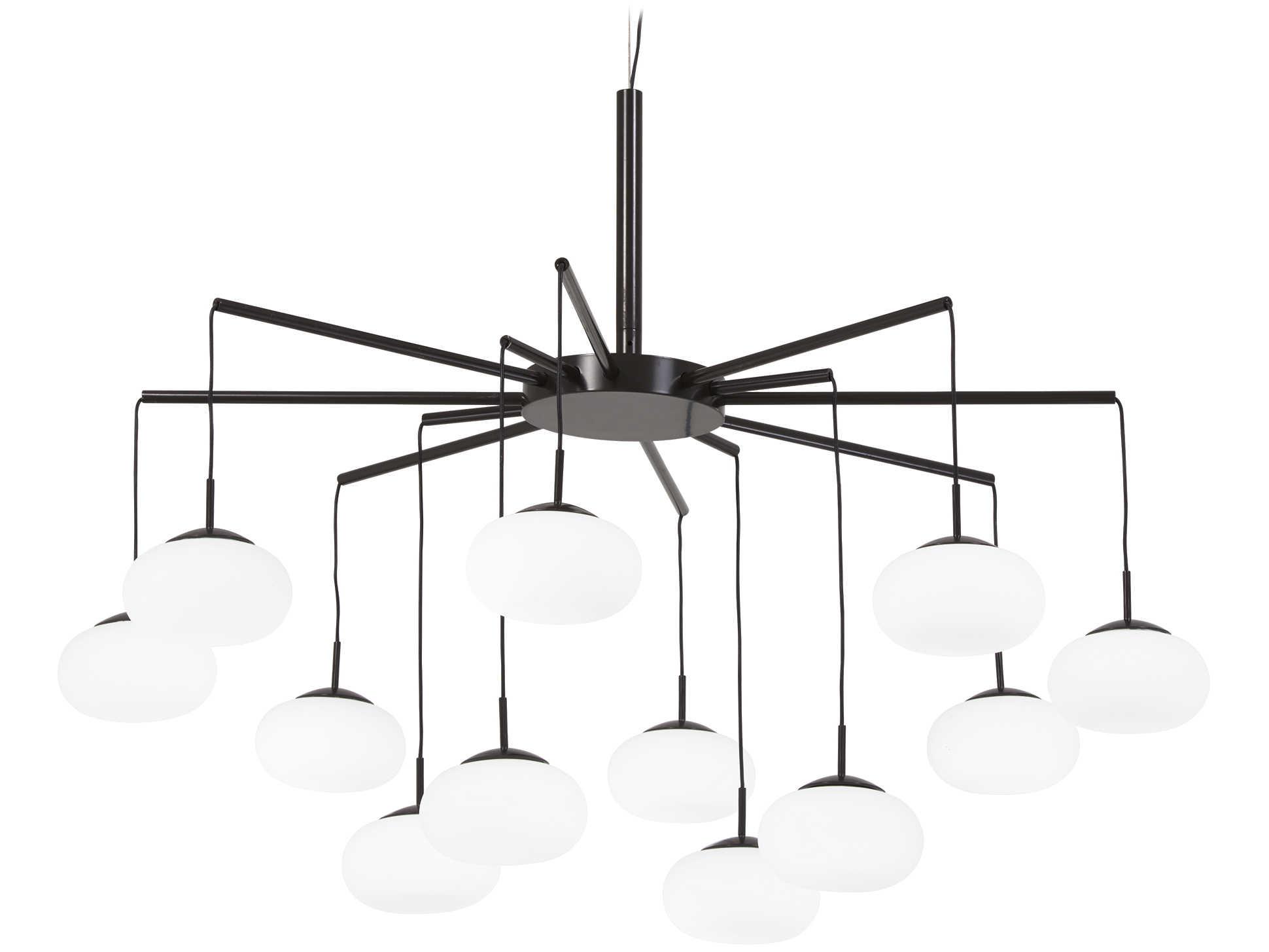 George Kovacs Georges Web 12-Light Bronze Gold Dust Glass LED Globe Chandelier