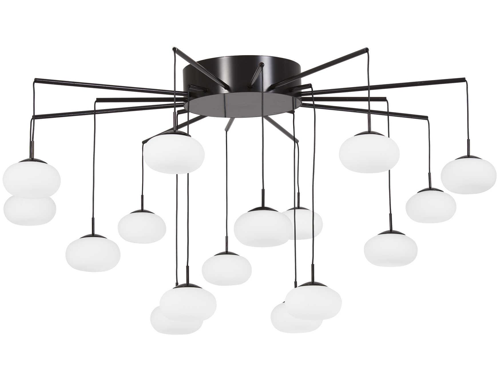 George Kovacs Georges Web 16-Light-Light Bronze Gold Dust Glass LED Globe Pendant