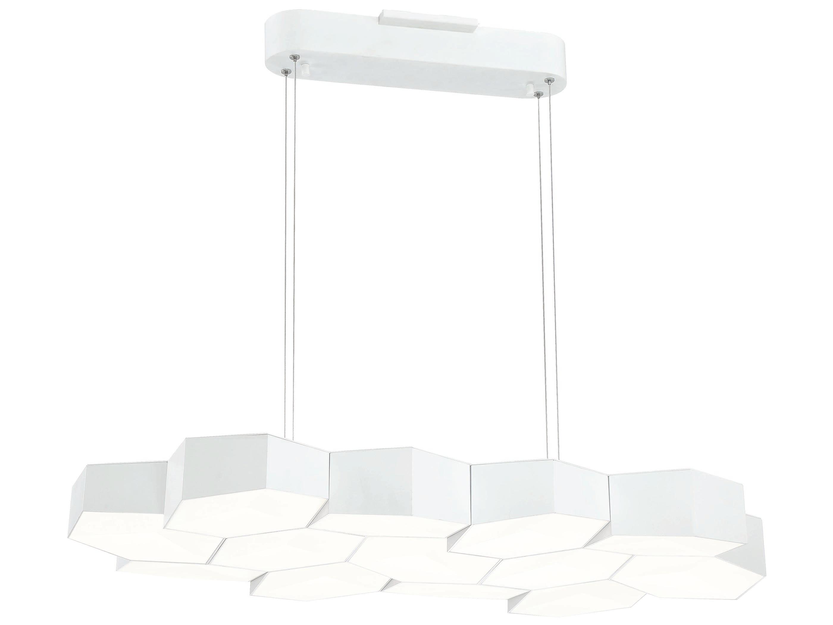 George Kovacs Hexacomb 11-Light Matte White LED Geometric Island Pendant