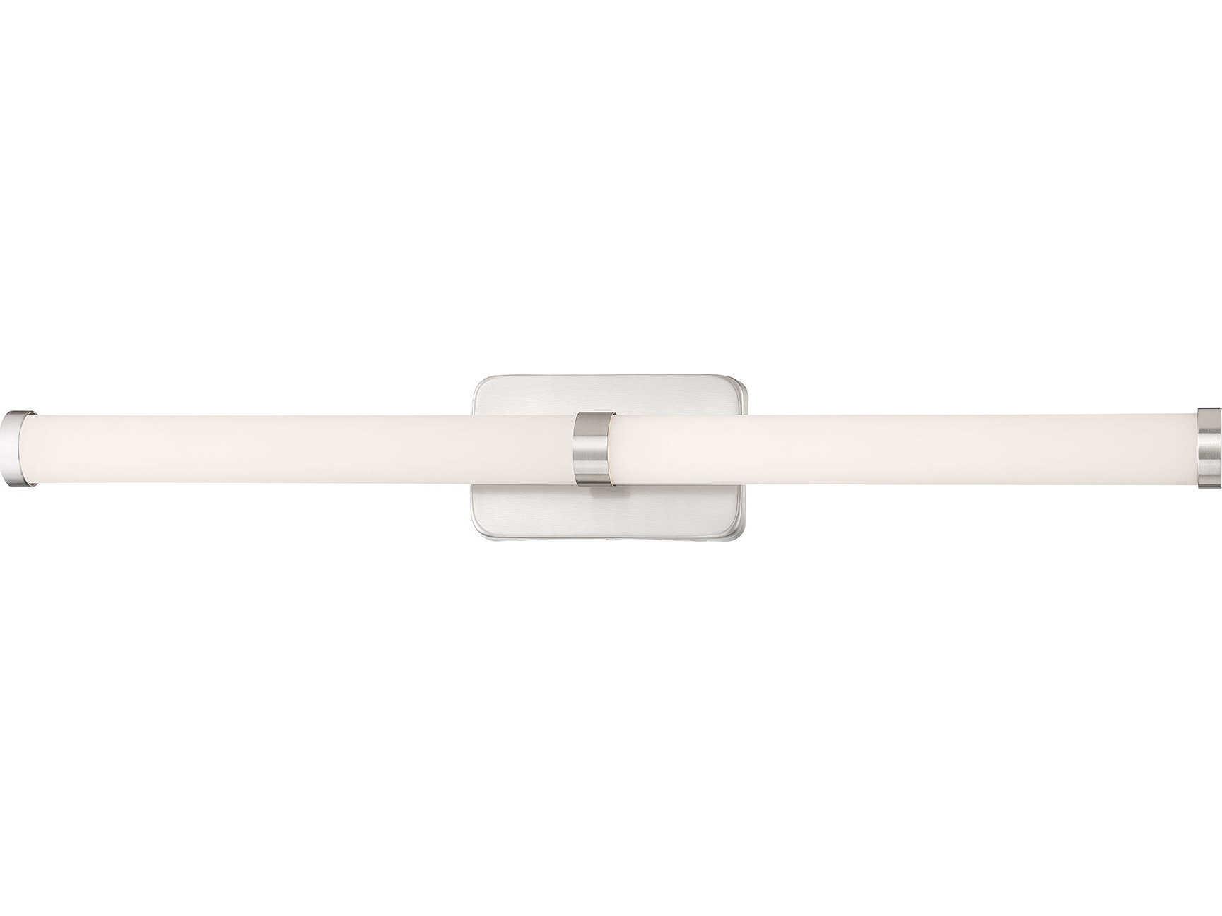 George Kovacs Loupe 1-Light Brushed Nickel Glass LED Vanity Light