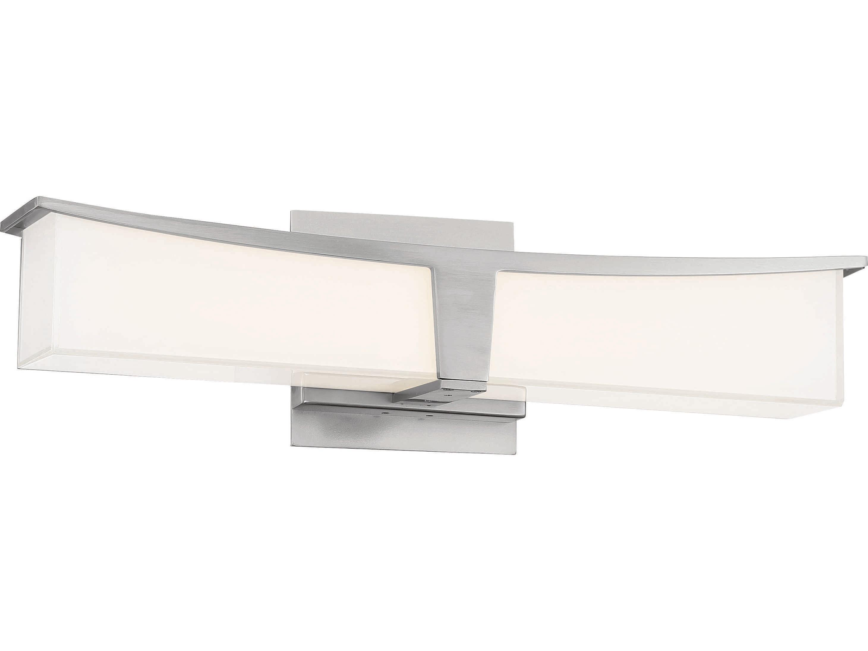 George Kovacs Plane 1-Light Brushed Nickel Glass LED Vanity Light