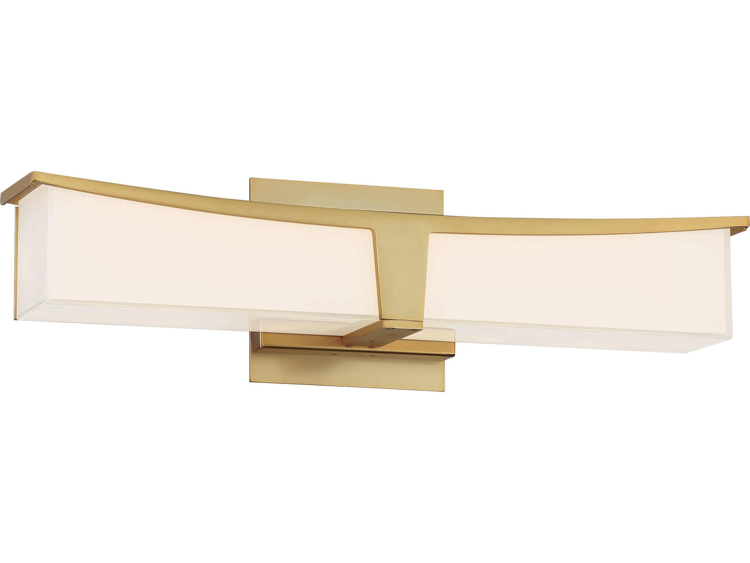 George Kovacs Plane 1-Light Honey Gold Glass LED Vanity Light