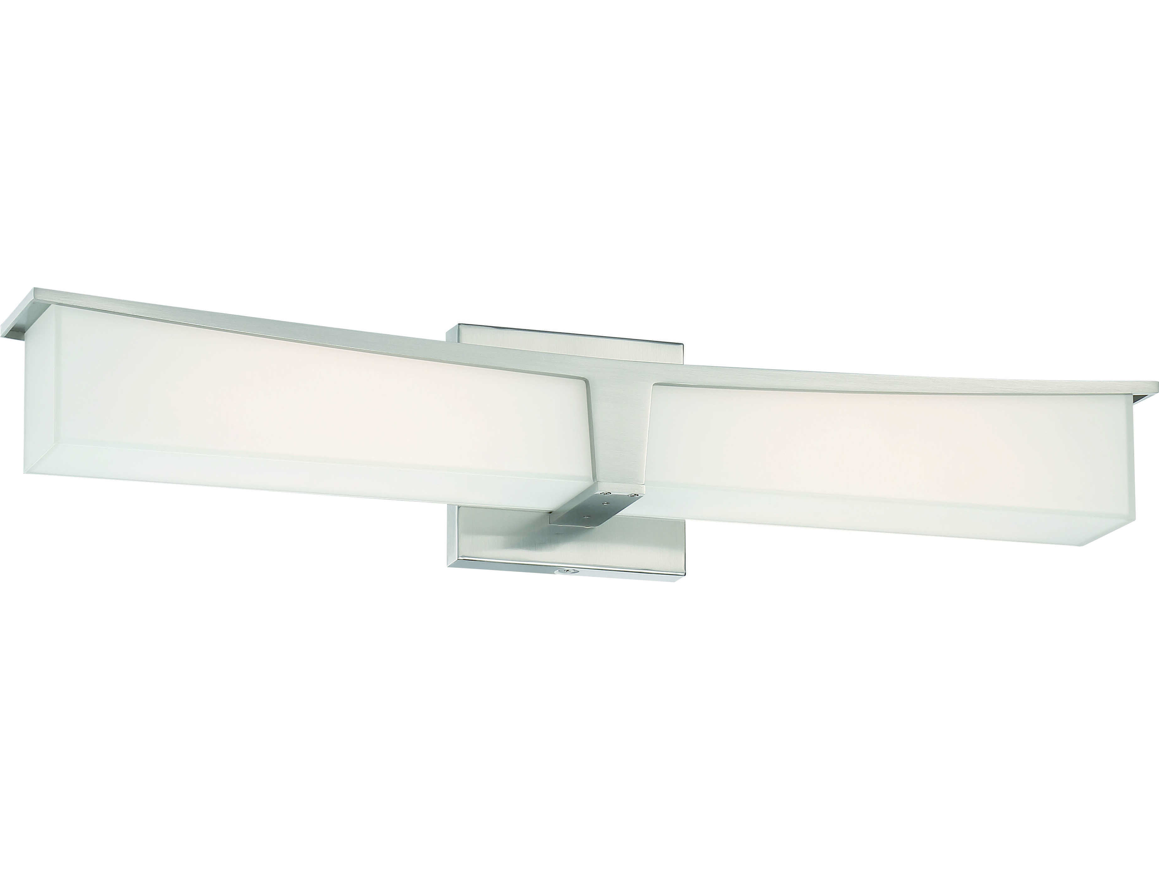 George Kovacs Plane 1-Light Brushed Nickel Glass LED Vanity Light
