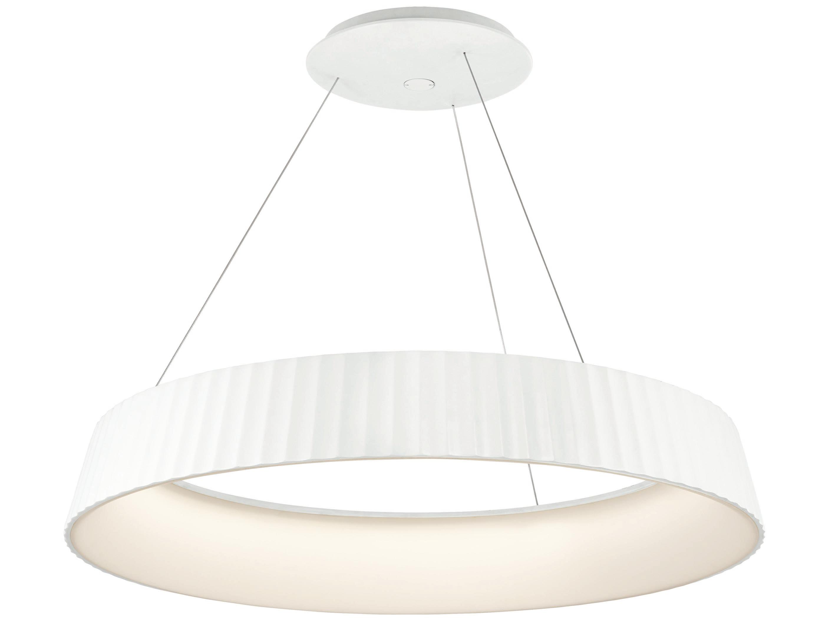 George Kovacs Star Gate 1-Light White LED Linear Round Pendant