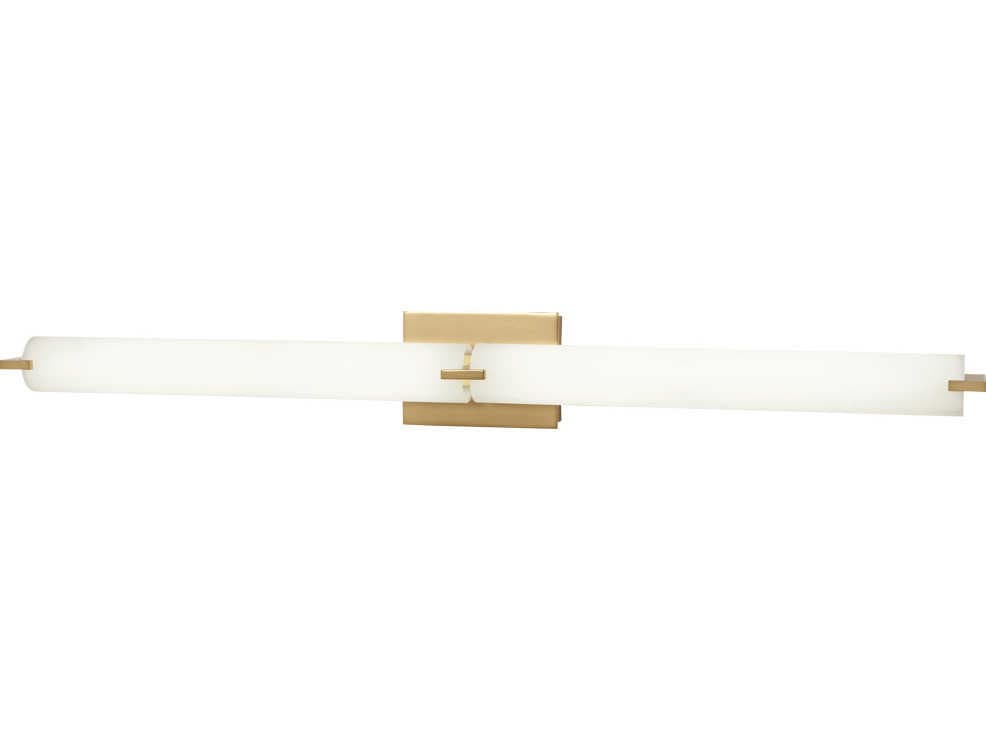 George Kovacs Tube 2-Light Honey Gold Glass LED Wall Sconce