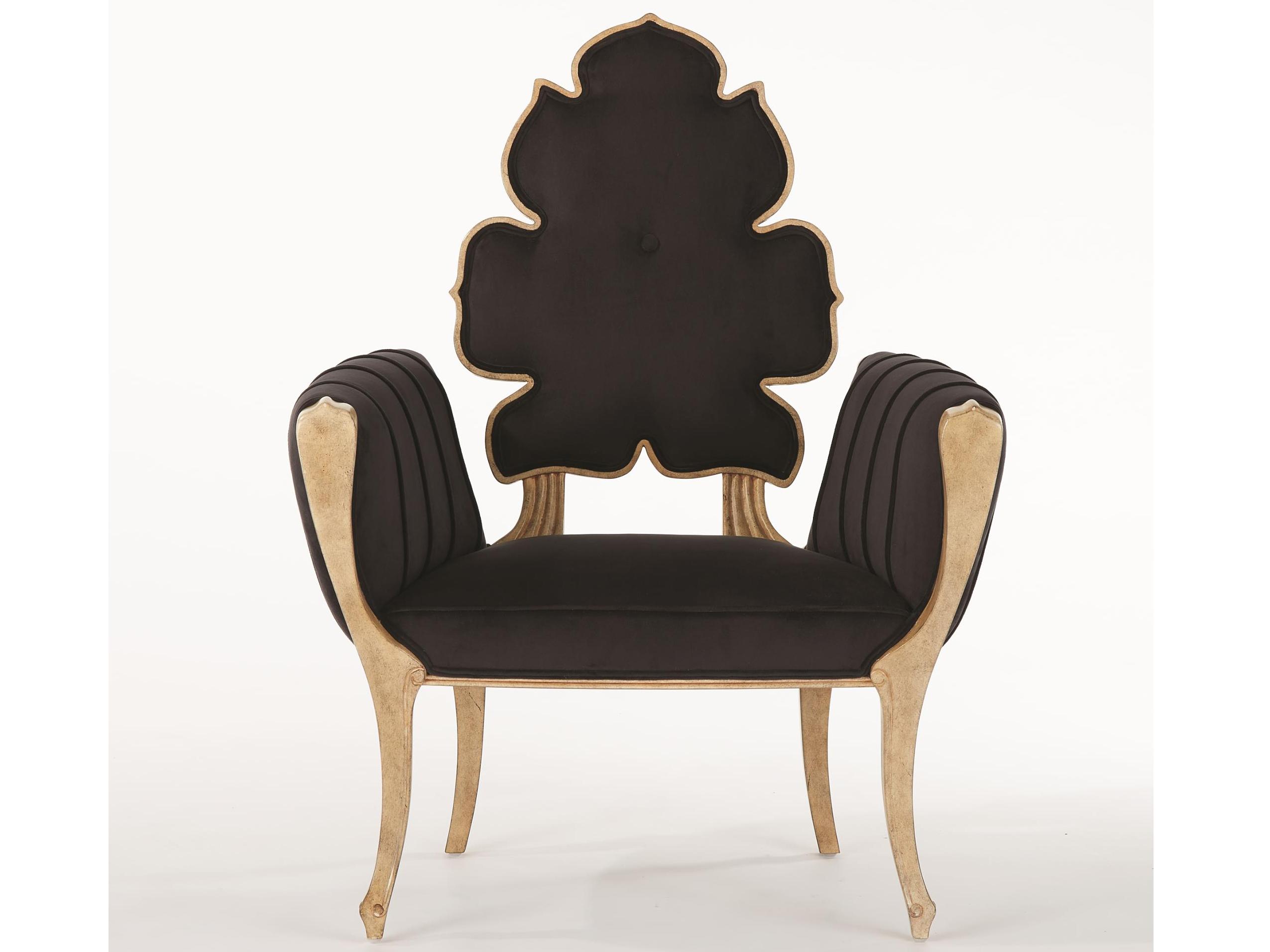 Global Views Black Fabric Accent Chair