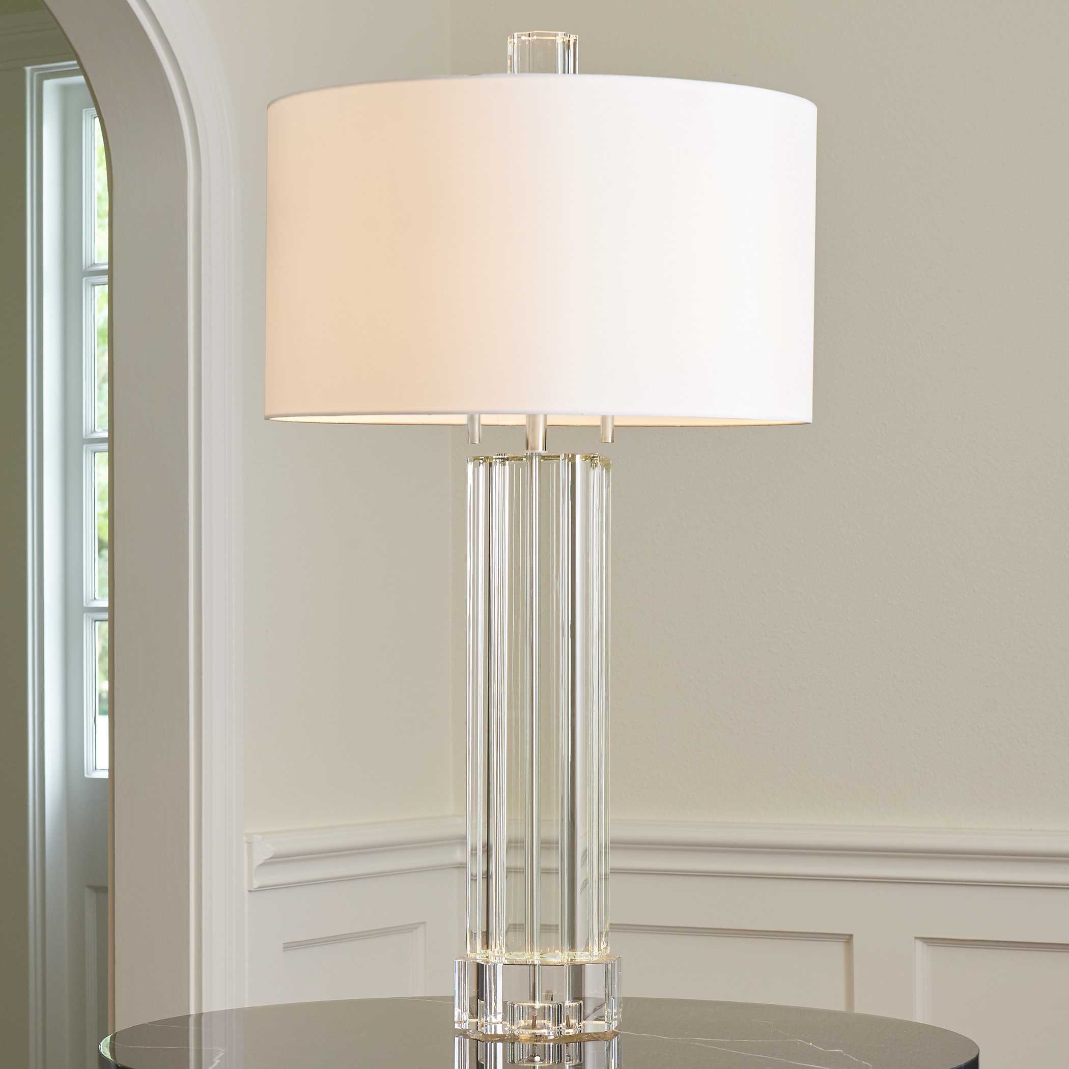 Global Views Crystal Nickel Buffet Lamp