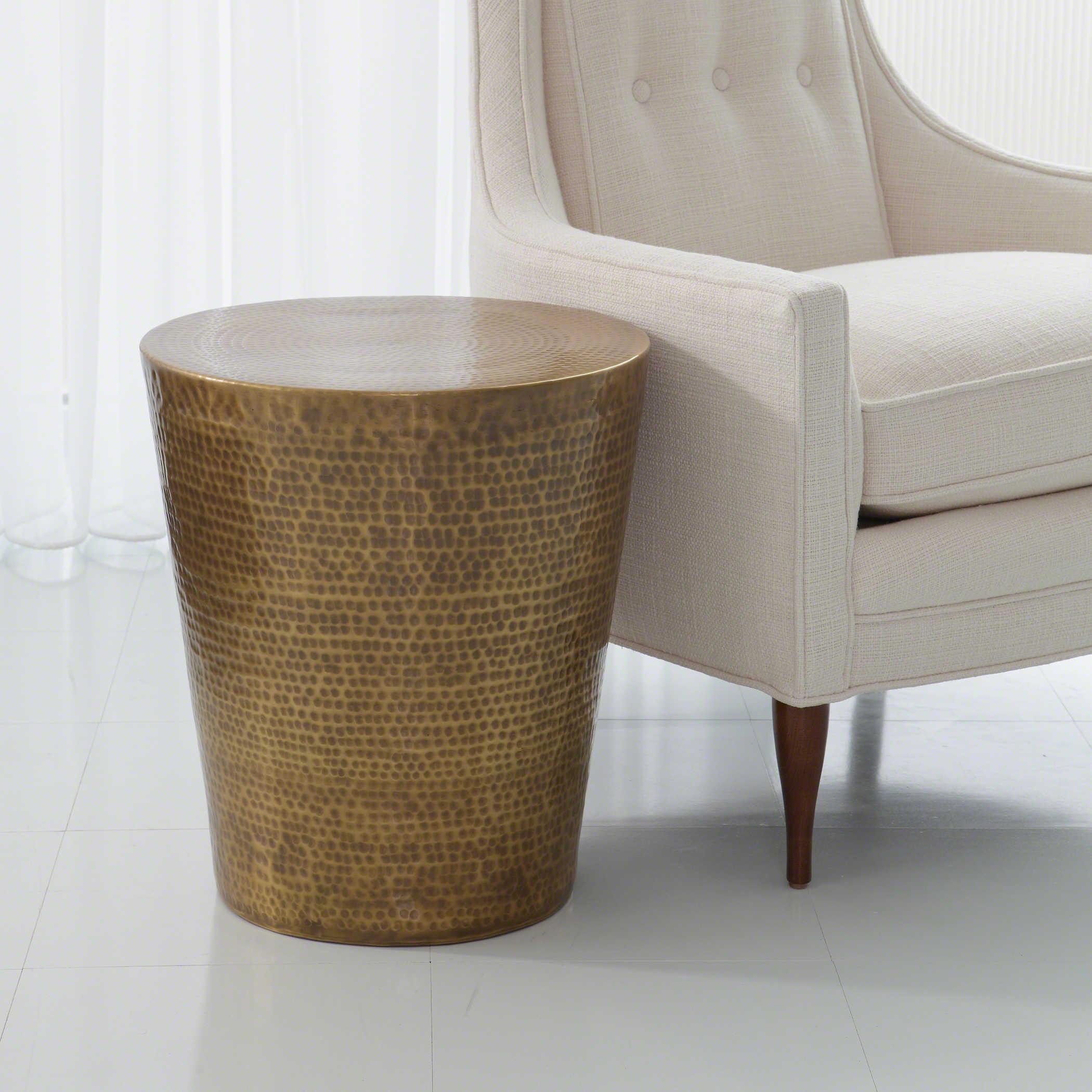 Global Views Izmir Round Glass End Table