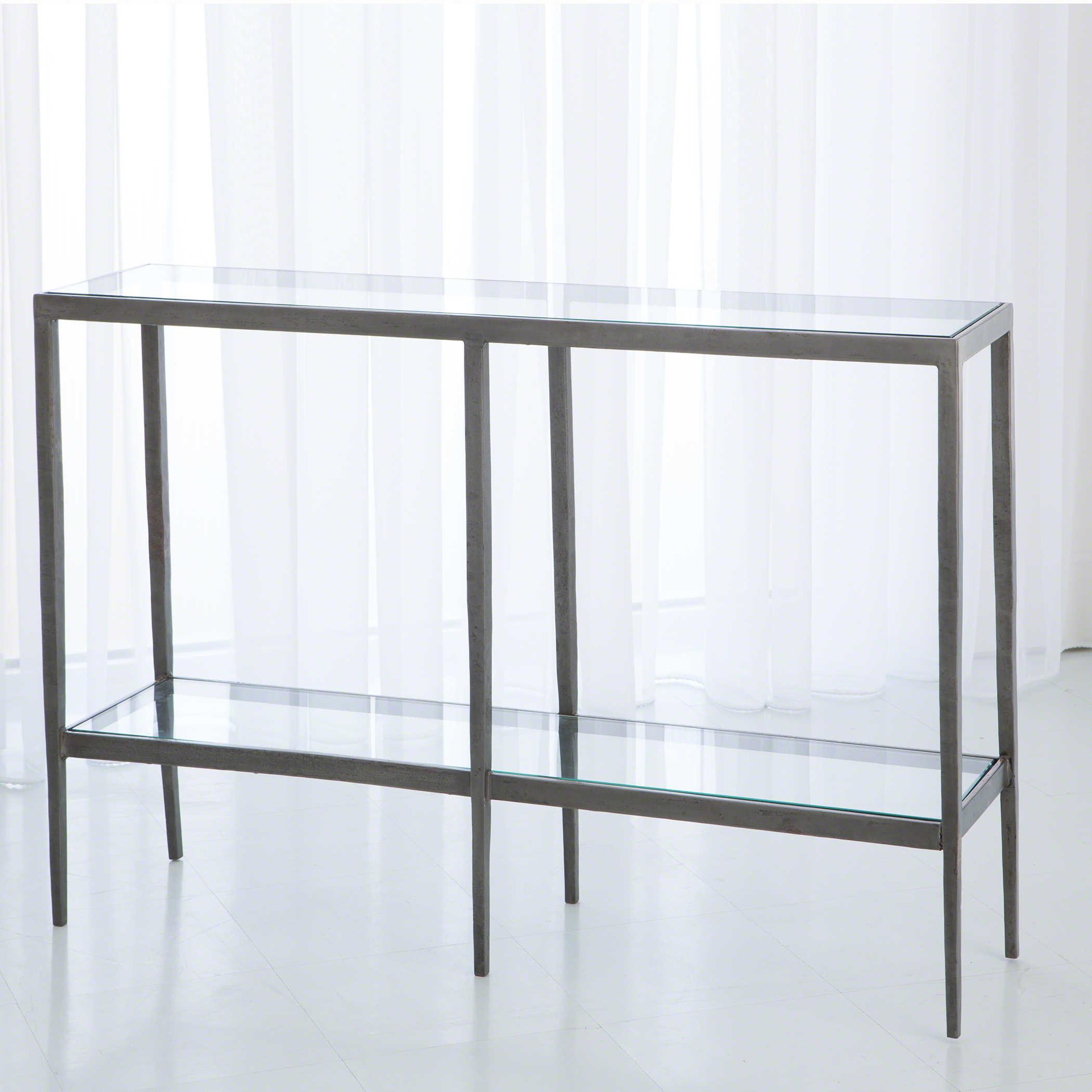 Global Views Laforge Rectangular Glass Console Table